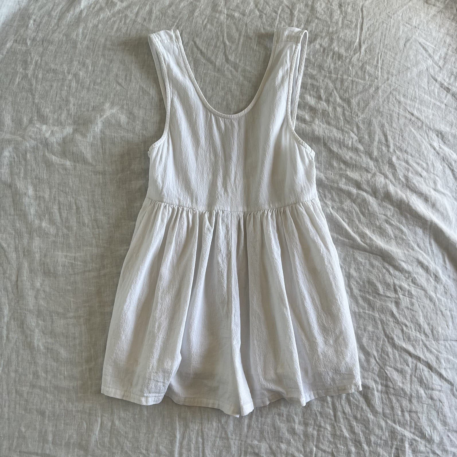 Billabong Girls White Cotton Playsuit Romper Size 6 7 Oversized Summer Beach — photo 1 of 6