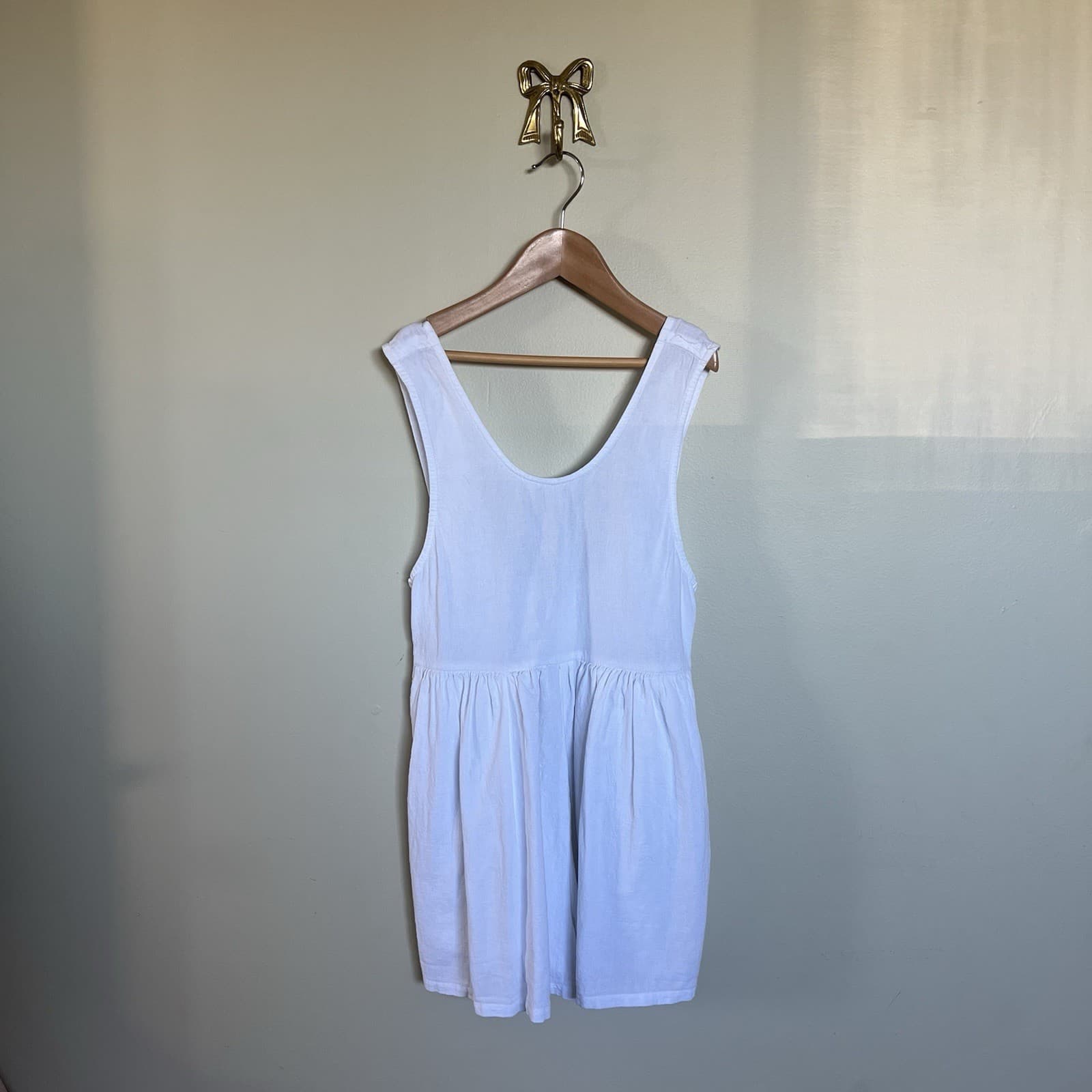 Billabong Girls White Cotton Playsuit Romper Size 6 7 Oversized Summer Beach — photo 5 of 6