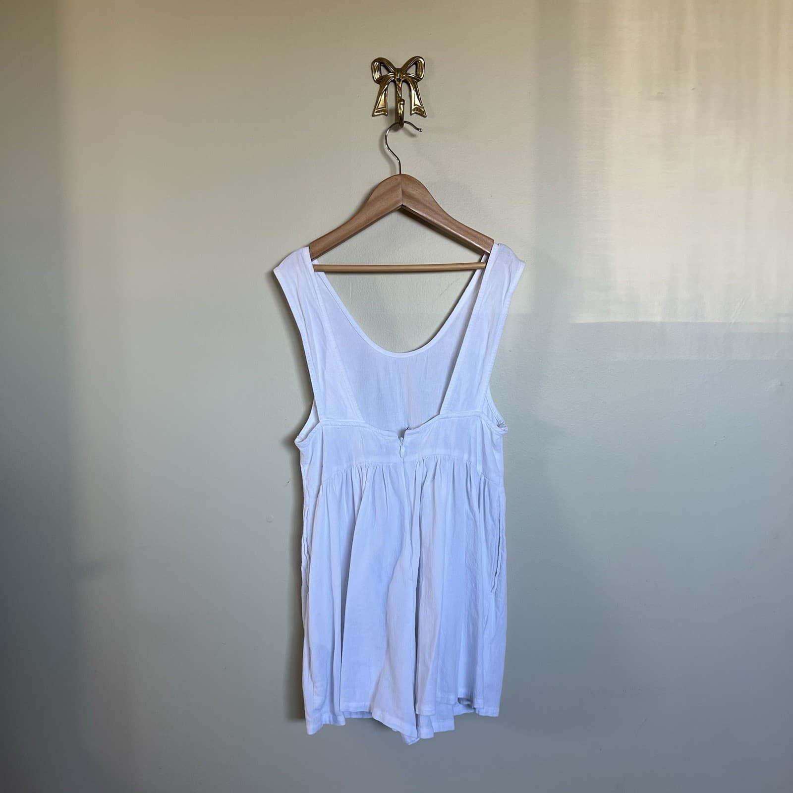 Billabong Girls White Cotton Playsuit Romper Size 6 7 Oversized Summer Beach — photo 6 of 6