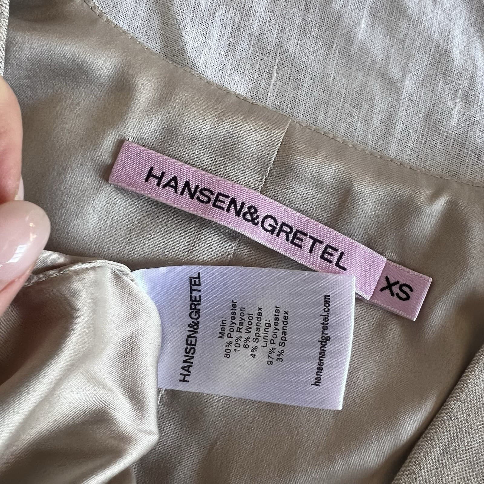 Hansen & Gretel Cory Vest Hamilton Pant Two Piece Set Sandstone Beige XS 6 — photo 8 of 16