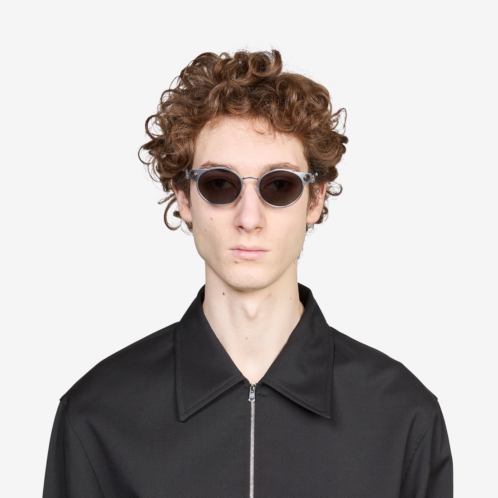 Oakley Deadbolt Sunglasses Titanium Frame Prizm Black Lenses Round Futuristic — photo 12 of 12