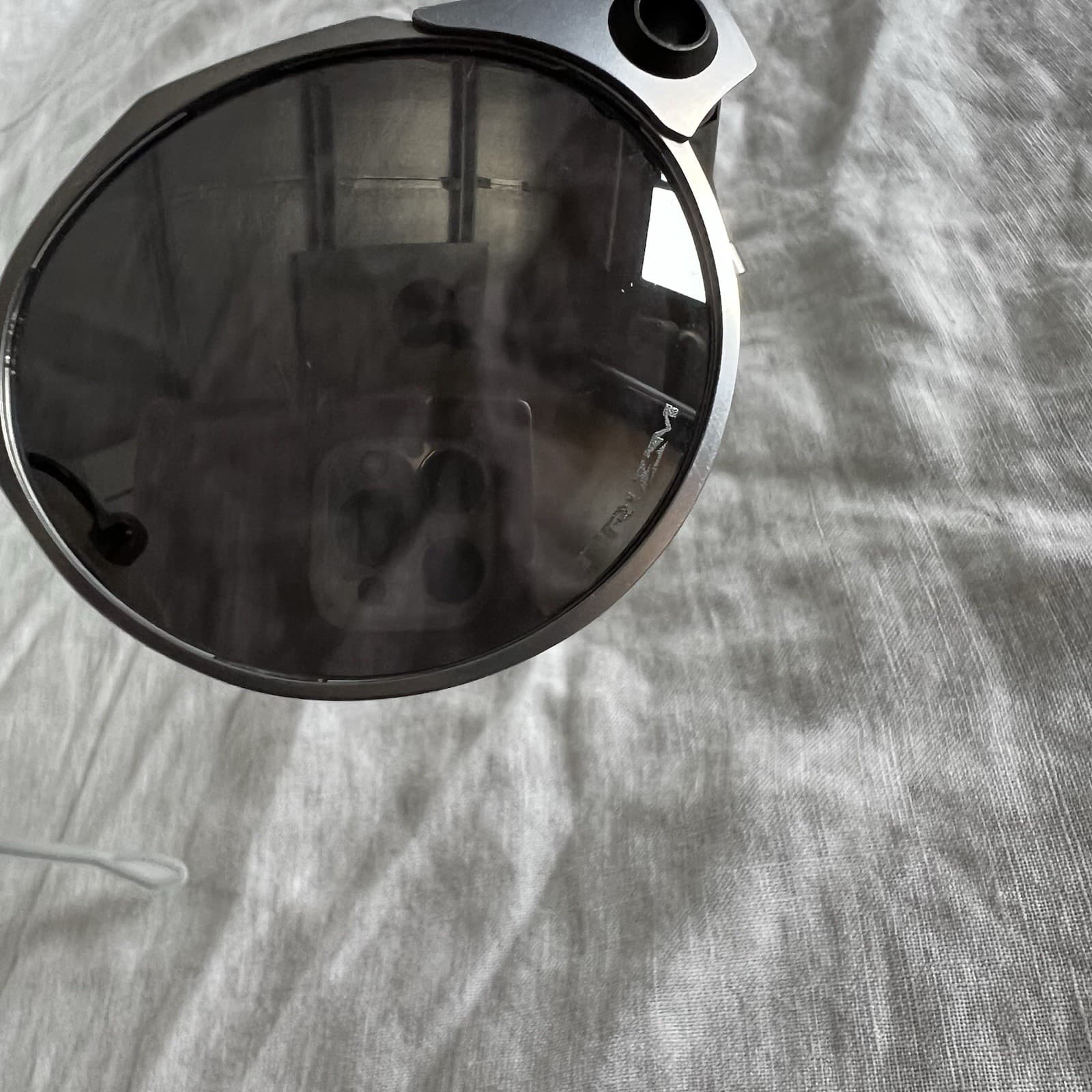 Oakley Deadbolt Sunglasses Titanium Frame Prizm Black Lenses Round Futuristic — photo 5 of 12