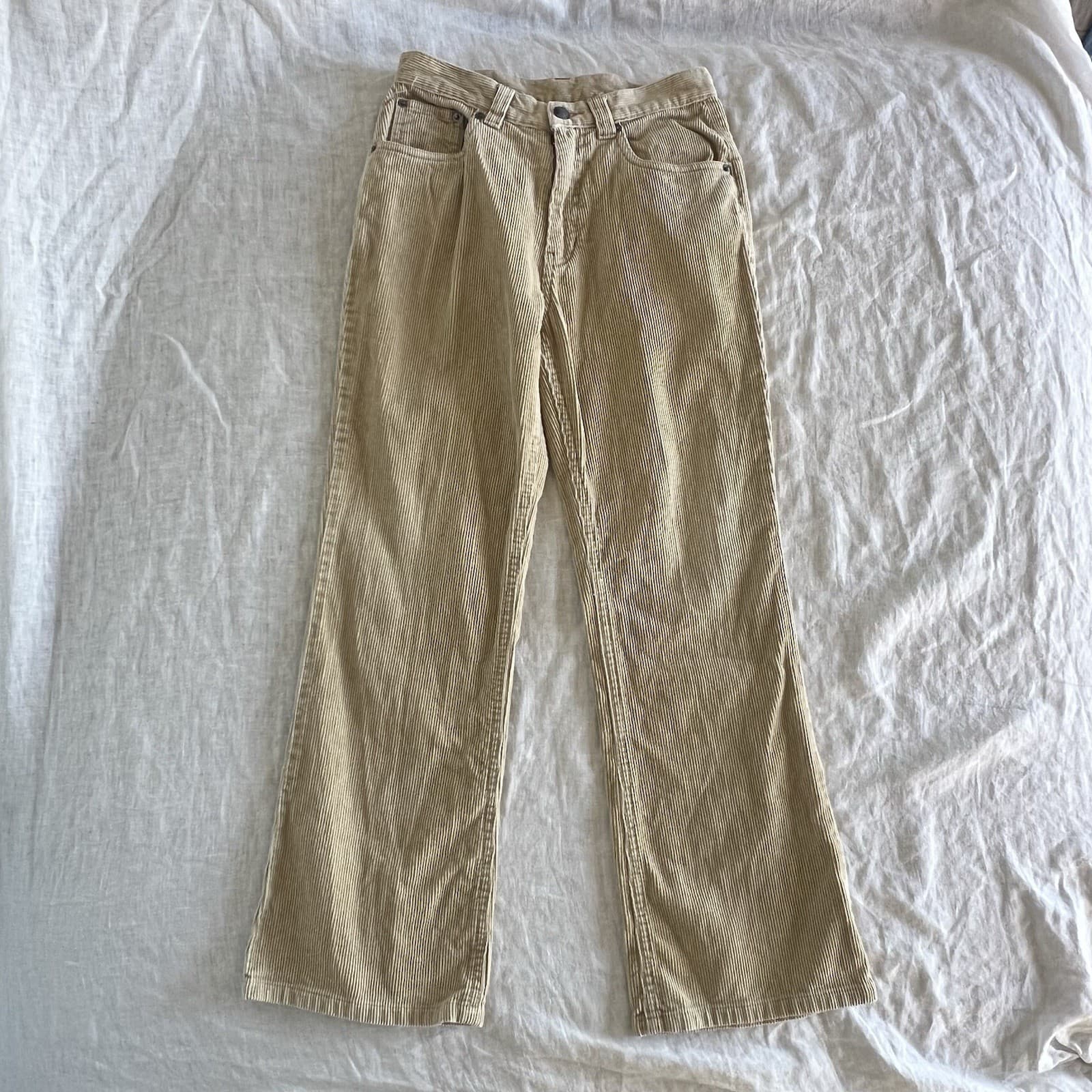 Vintage Esprit Corduroy Pants Beige Tan Bootcut Straight Leg Kids Girls Size 10 — photo 2 of 5