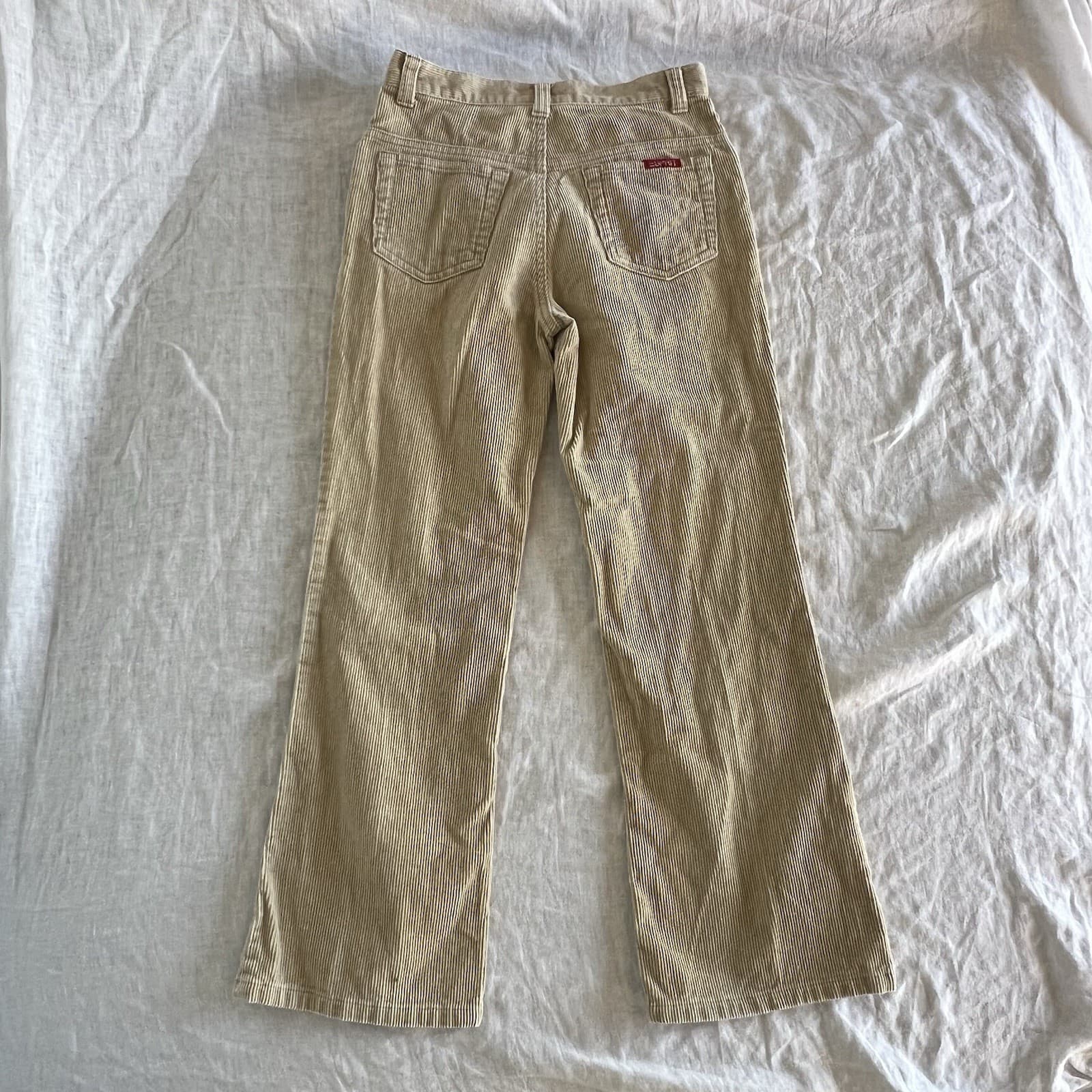 Vintage Esprit Corduroy Pants Beige Tan Bootcut Straight Leg Kids Girls Size 10 — photo 4 of 5