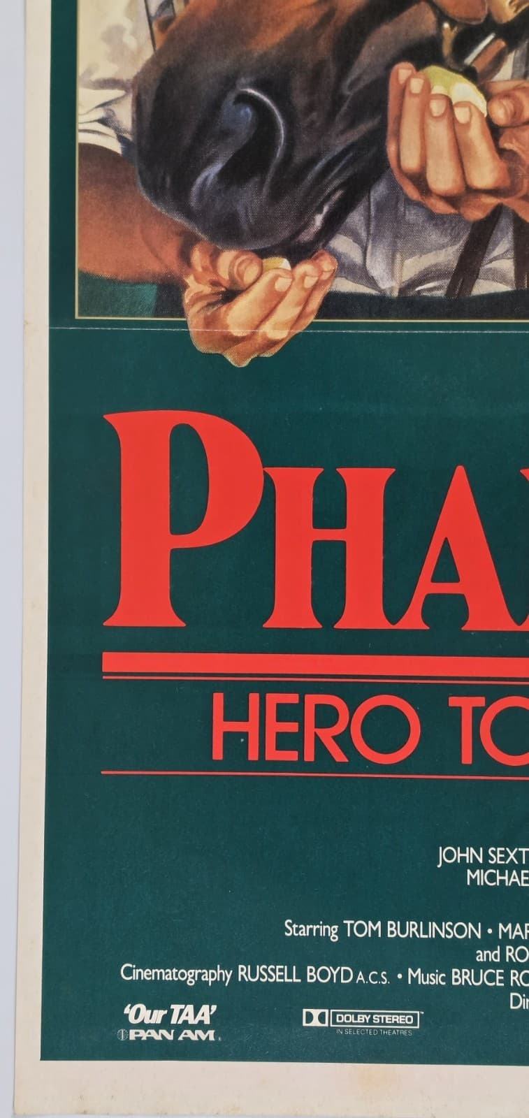 Phar Lap 1983 Australian Daybill Poster Tom Burlinson Horse Racing Original — photo 4 of 10