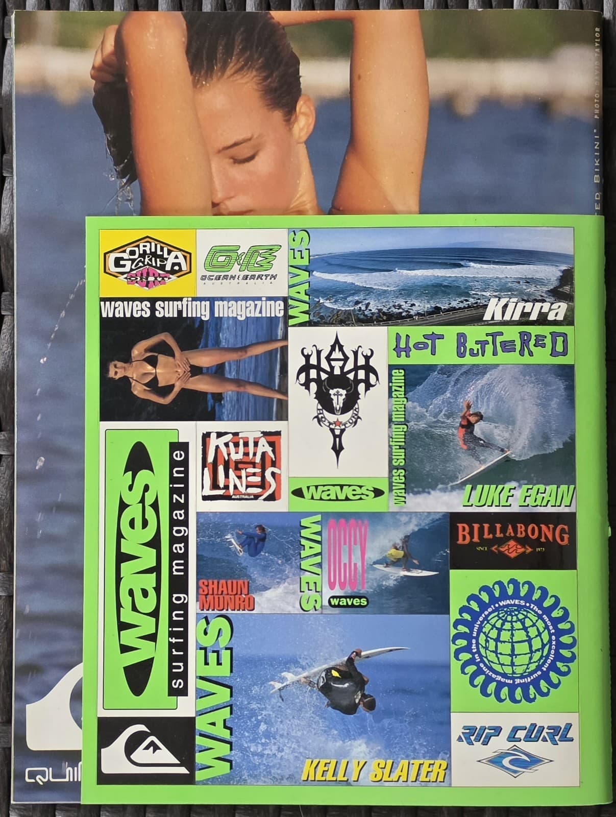 1992 Waves Nov/Dec Surfing Magazine Shaun Munro Wetsuit Issue Stickers VG — photo 5 of 5