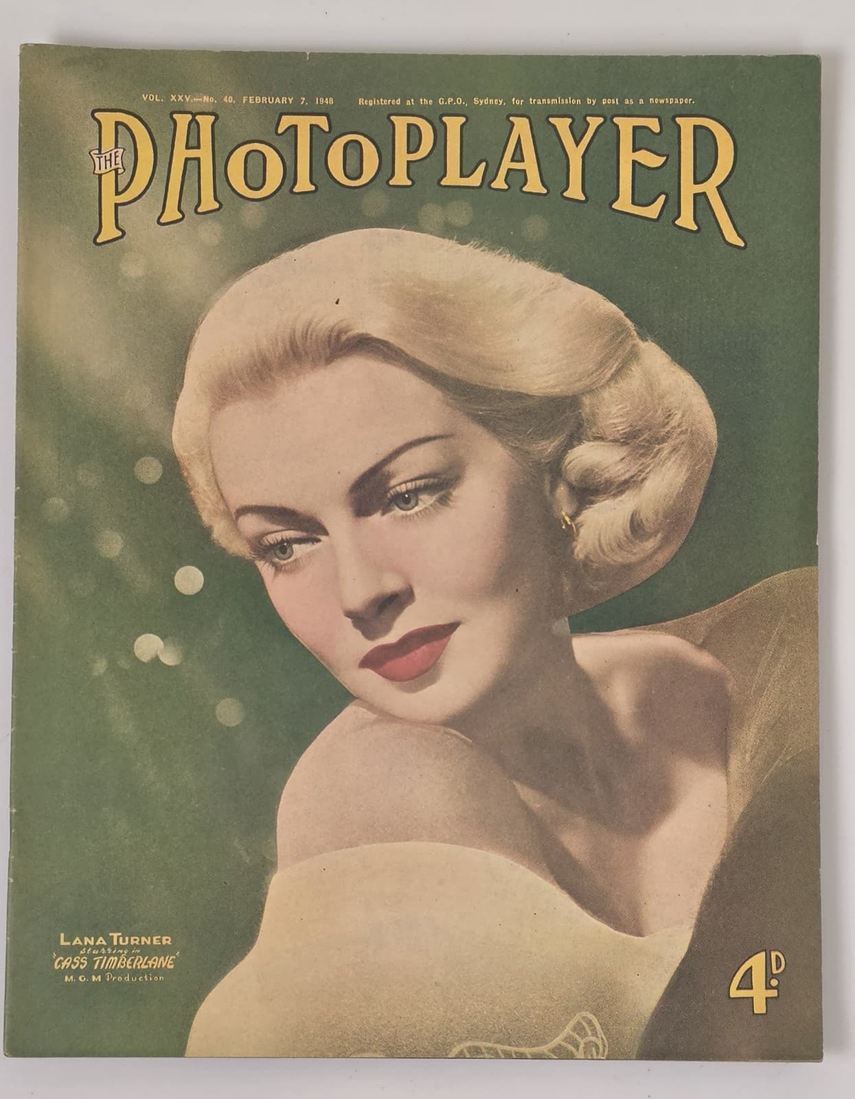 1948 Photoplayer Magazine Feb Vol XXV No 40 Lana Turner Film Stars — photo 3 of 8