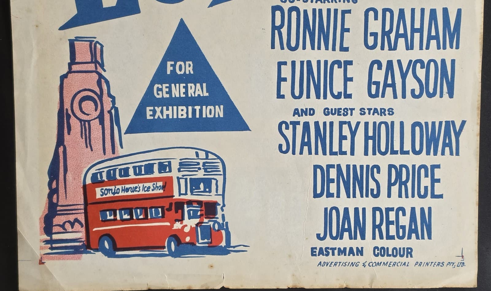 1958 Hello London Original Australian Daybill Sonja Henie Michael Wilding G — photo 3 of 6
