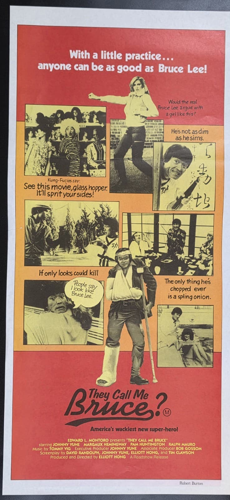 They Call Me Bruce 1982 Australian Daybill Poster Bruce Lee Parody — photo 2 of 6