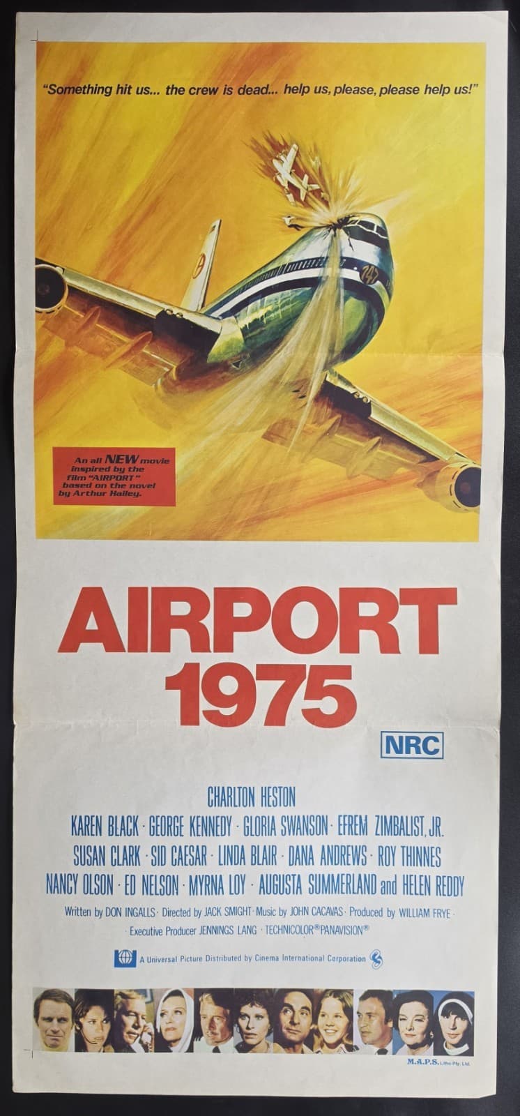 1975 Airport 1975 Original Australian Daybill Movie Poster Charlton Heston E — photo 2 of 6