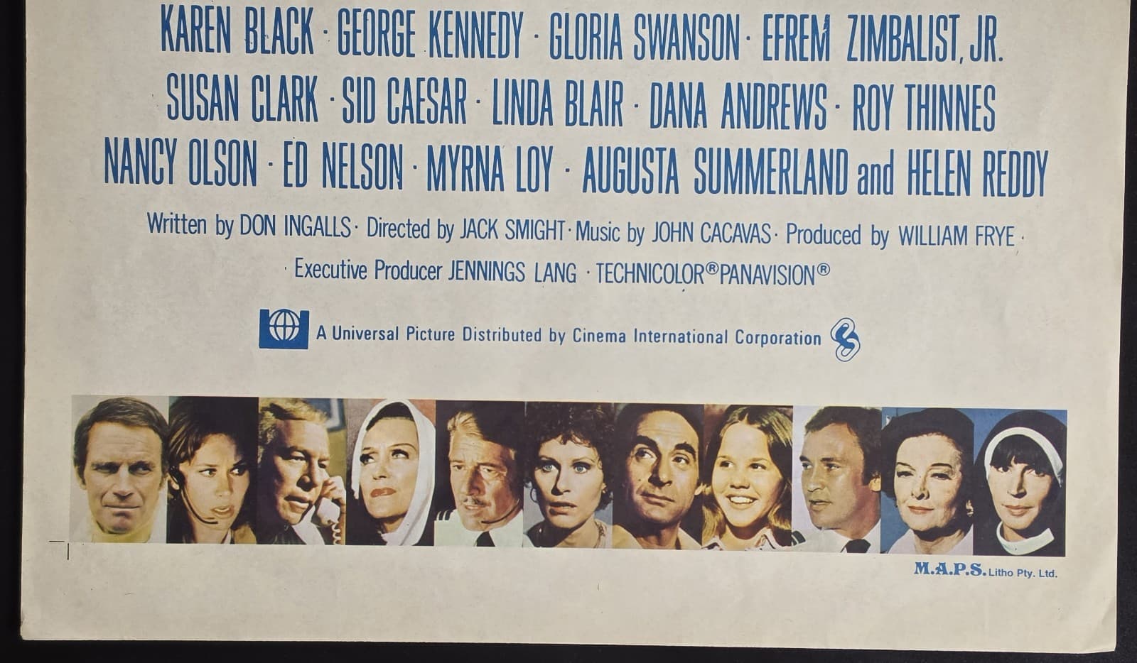 1975 Airport 1975 Original Australian Daybill Movie Poster Charlton Heston E — photo 3 of 6