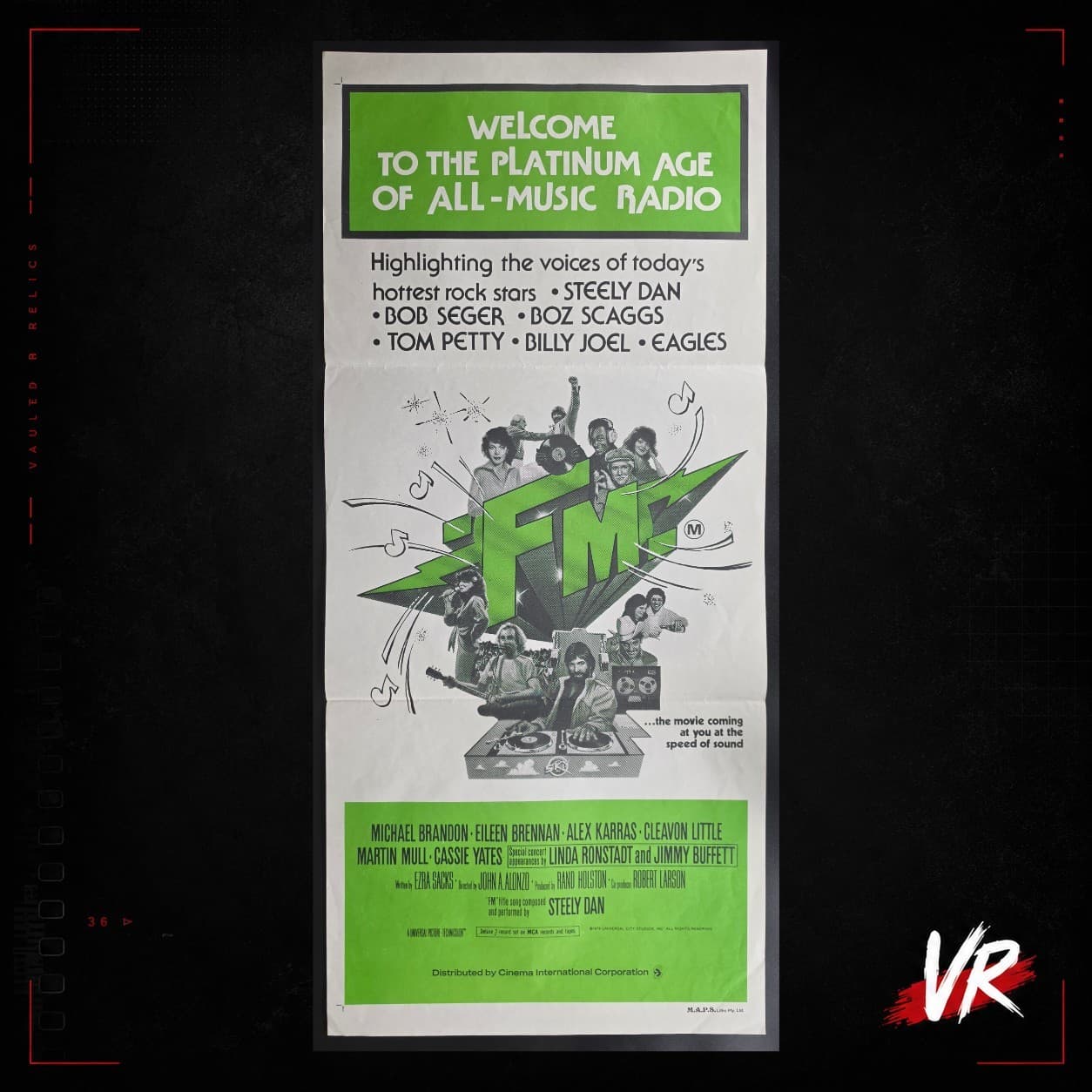 1978 FM Original Australian Daybill Movie Poster Michael Brandon Steely Dan VG+ — photo 1 of 5