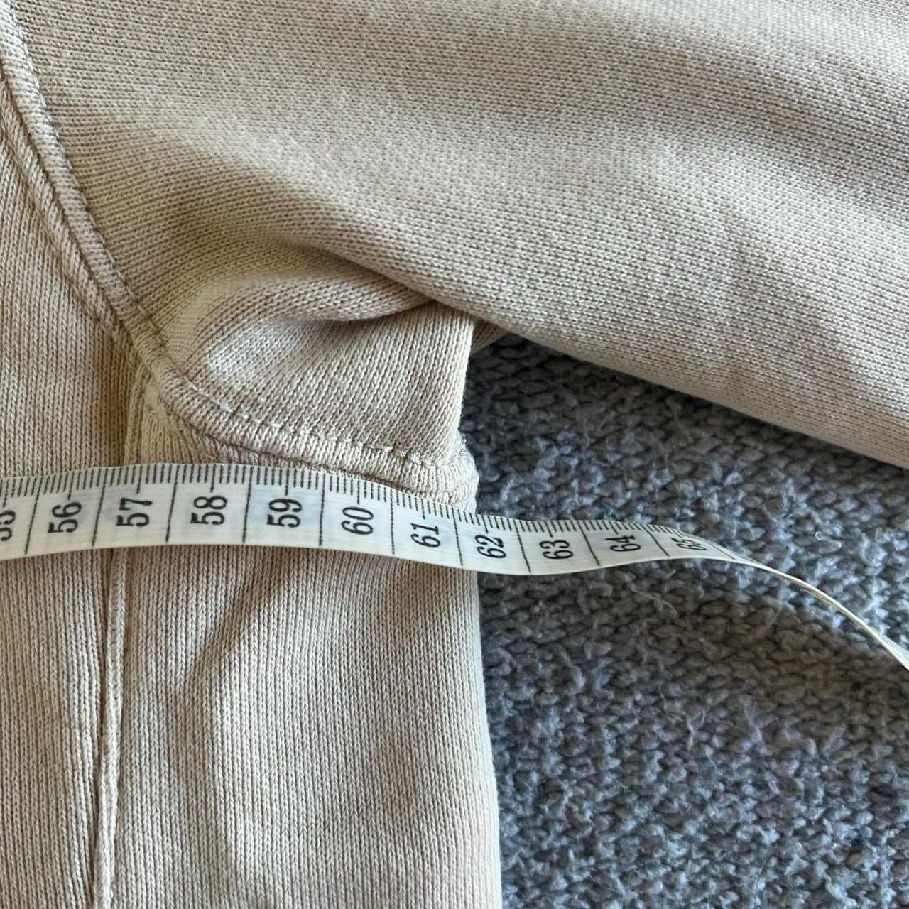 Uniqlo Hoodie L Beige Cotton Sweatshirt Minimal Casual Pullover Cosy Activewear — photo 7 of 10