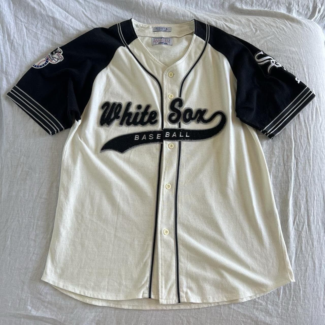Vintage 90s Starter White Sox Jersey XL MLB Tail Sweep Script Rare — photo 1 of 8