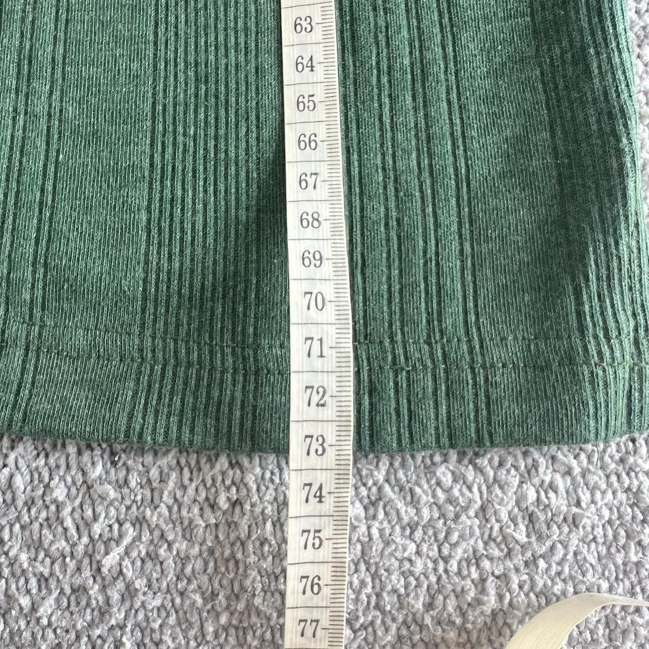 Vintage Y2K Ribbed T Shirt M Olive Green Casual Basic Grunge 90s — photo 4 of 8