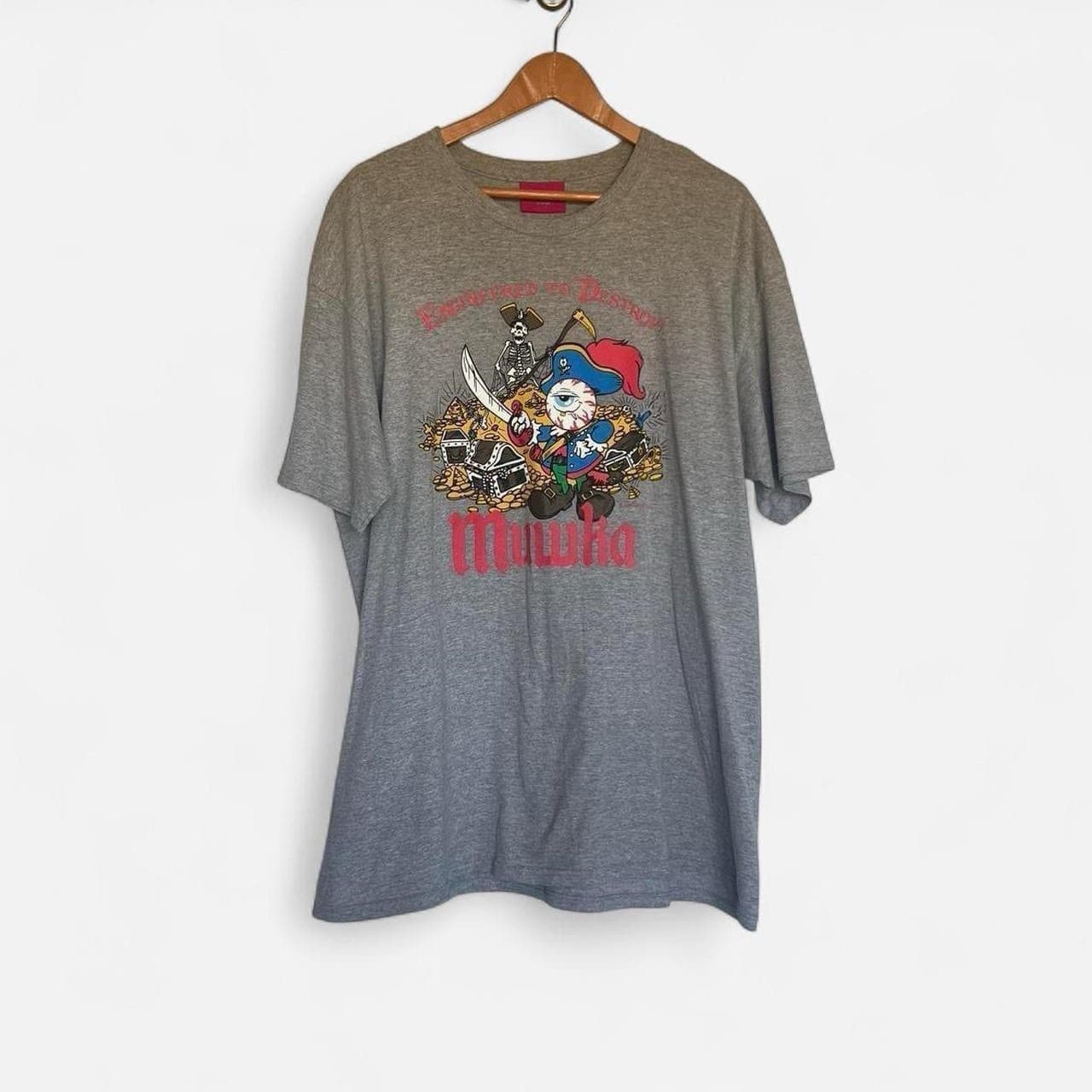 Mishka NYC Death Adder Shirt XL Grey Eyeball Pirate Y2K Streetwear Skate Grunge — photo 2 of 8