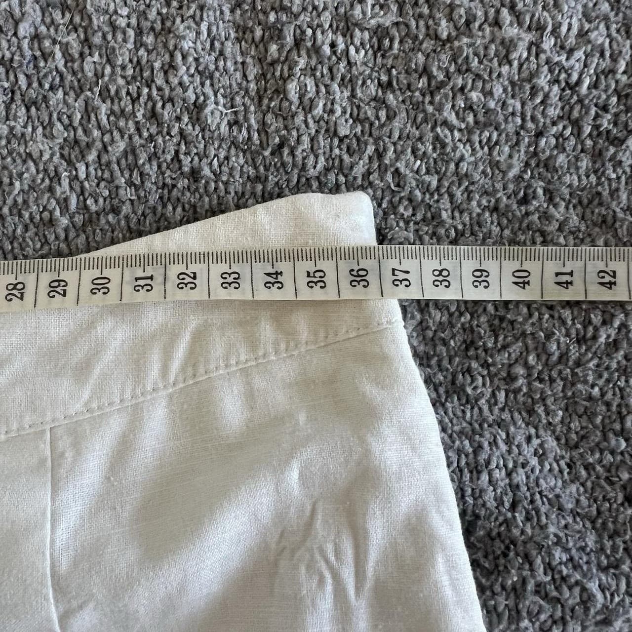 Wits The Label White Linen Skirt 10 High Waisted Lined A-Line Mini French — photo 7 of 8