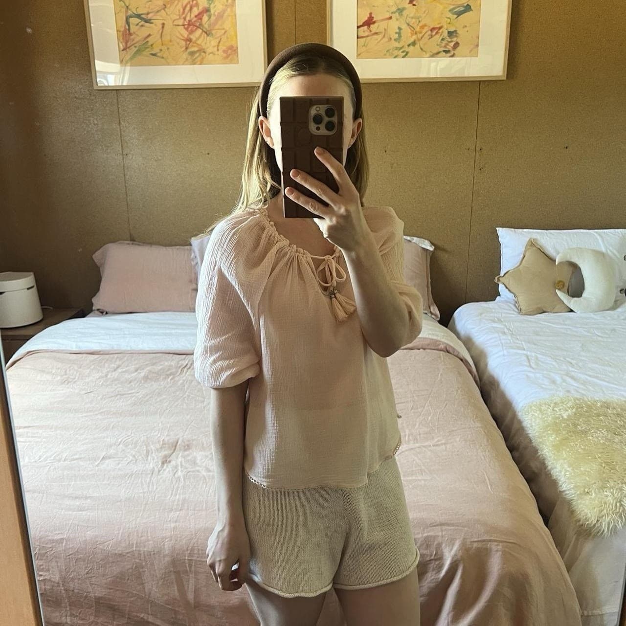 Zimmermann Pink Peasant Top 10 Cotton Muslin Balletcore Cottagecore Prairie — photo 1 of 7