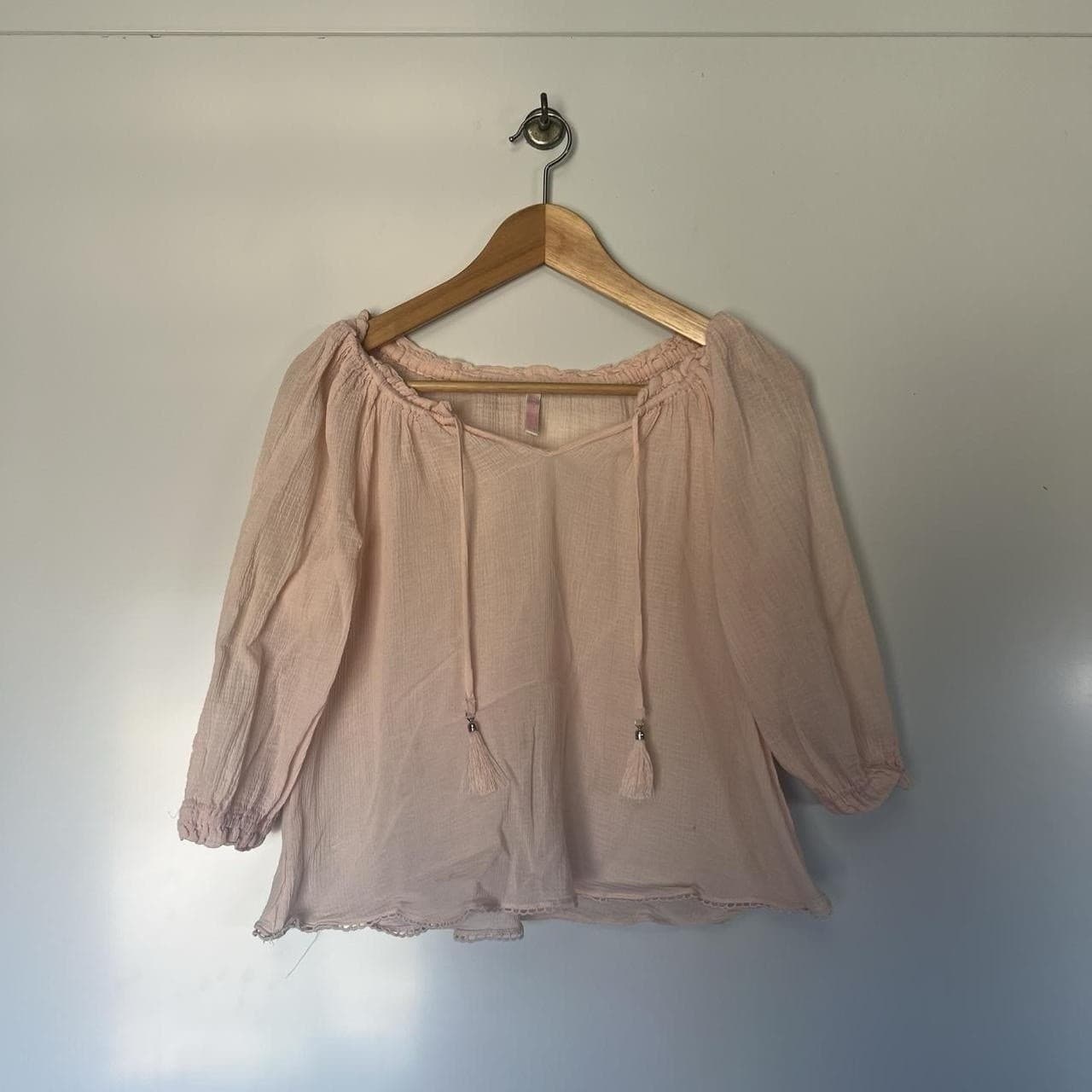 Zimmermann Pink Peasant Top 10 Cotton Muslin Balletcore Cottagecore Prairie — photo 2 of 7