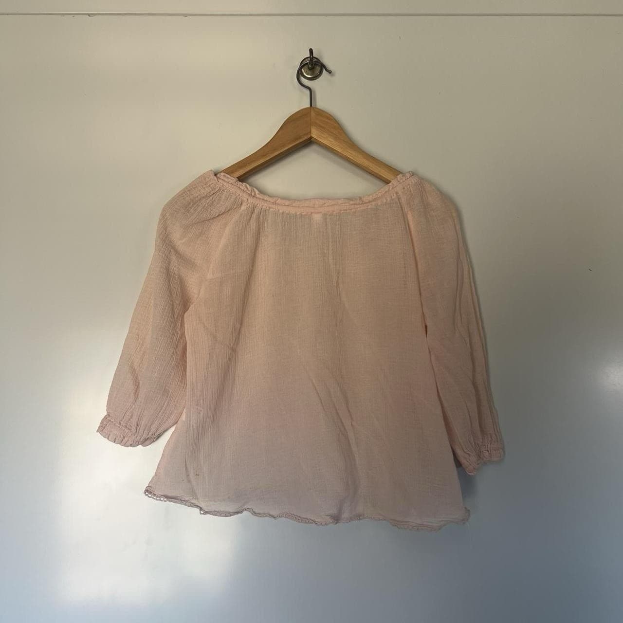 Zimmermann Pink Peasant Top 10 Cotton Muslin Balletcore Cottagecore Prairie — photo 3 of 7
