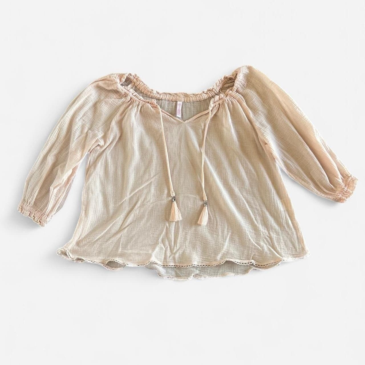 Zimmermann Pink Peasant Top 10 Cotton Muslin Balletcore Cottagecore Prairie — photo 4 of 7