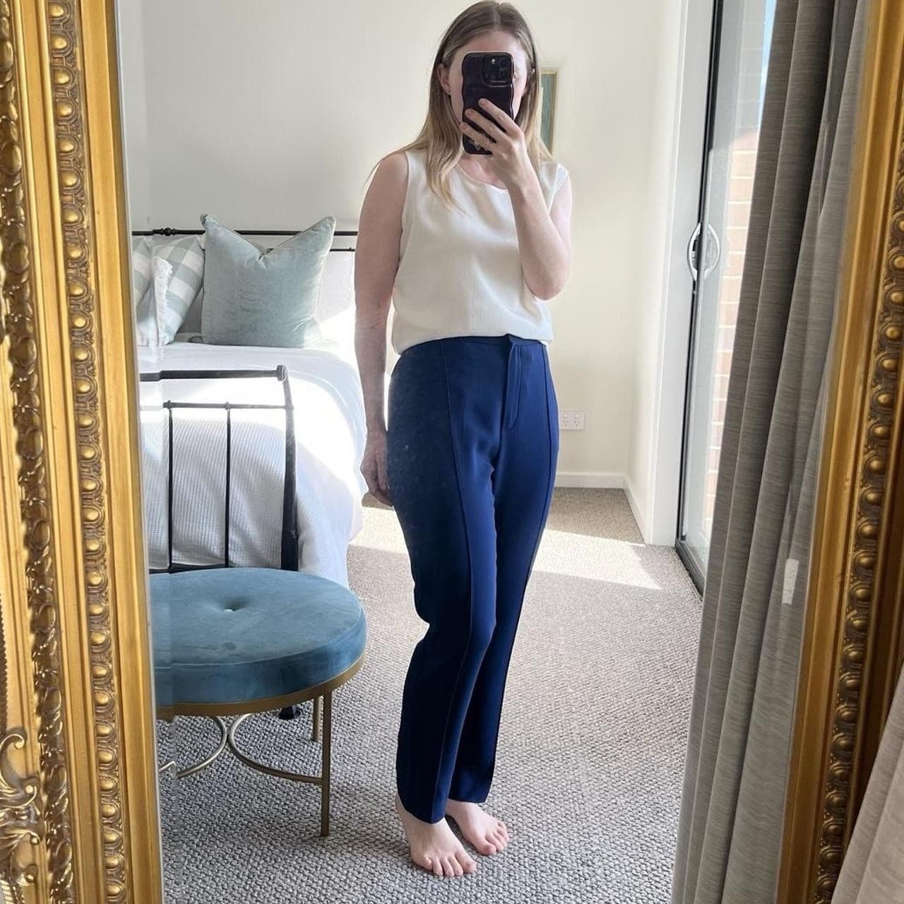 Lanvin Navy Tailored Trousers 42 12 14 High Waist Straight Leg Archive Luxury — photo 1 of 11
