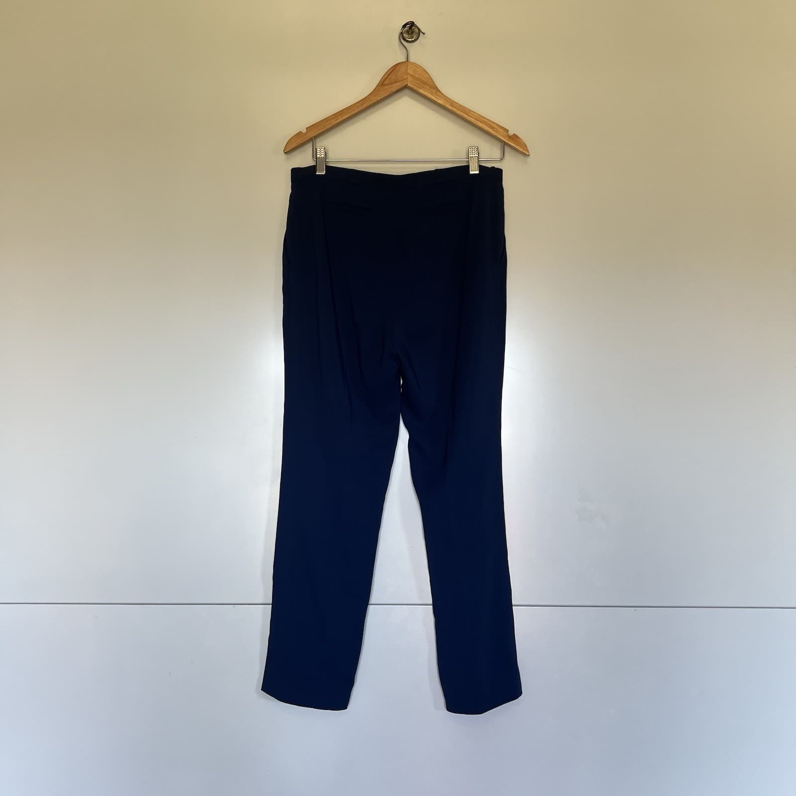 Lanvin Navy Tailored Trousers 42 12 14 High Waist Straight Leg Archive Luxury — photo 11 of 11