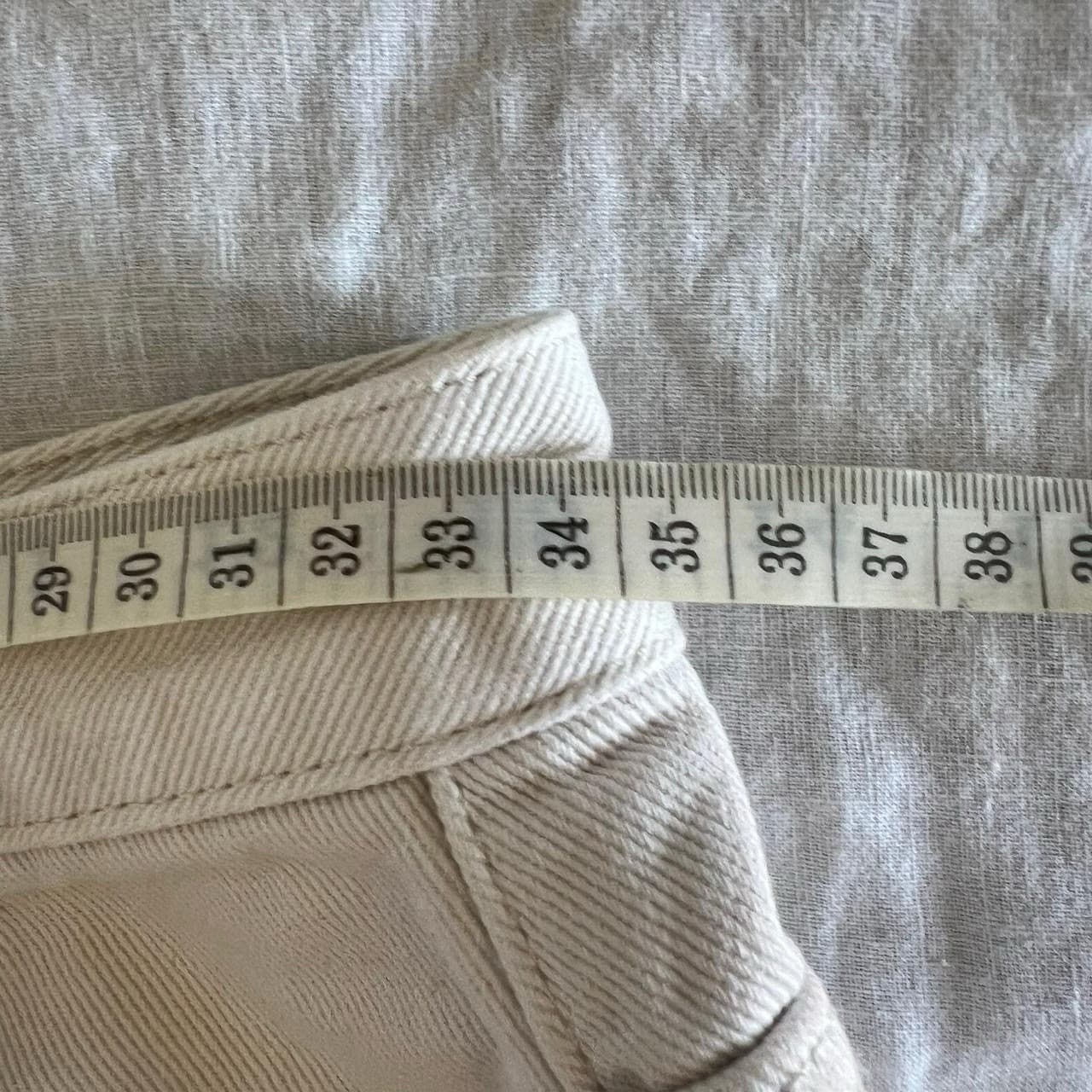 Insight Cream Denim Shorts 24 6 High Waisted Wide Leg A-Line Petite White Surf — photo 7 of 8