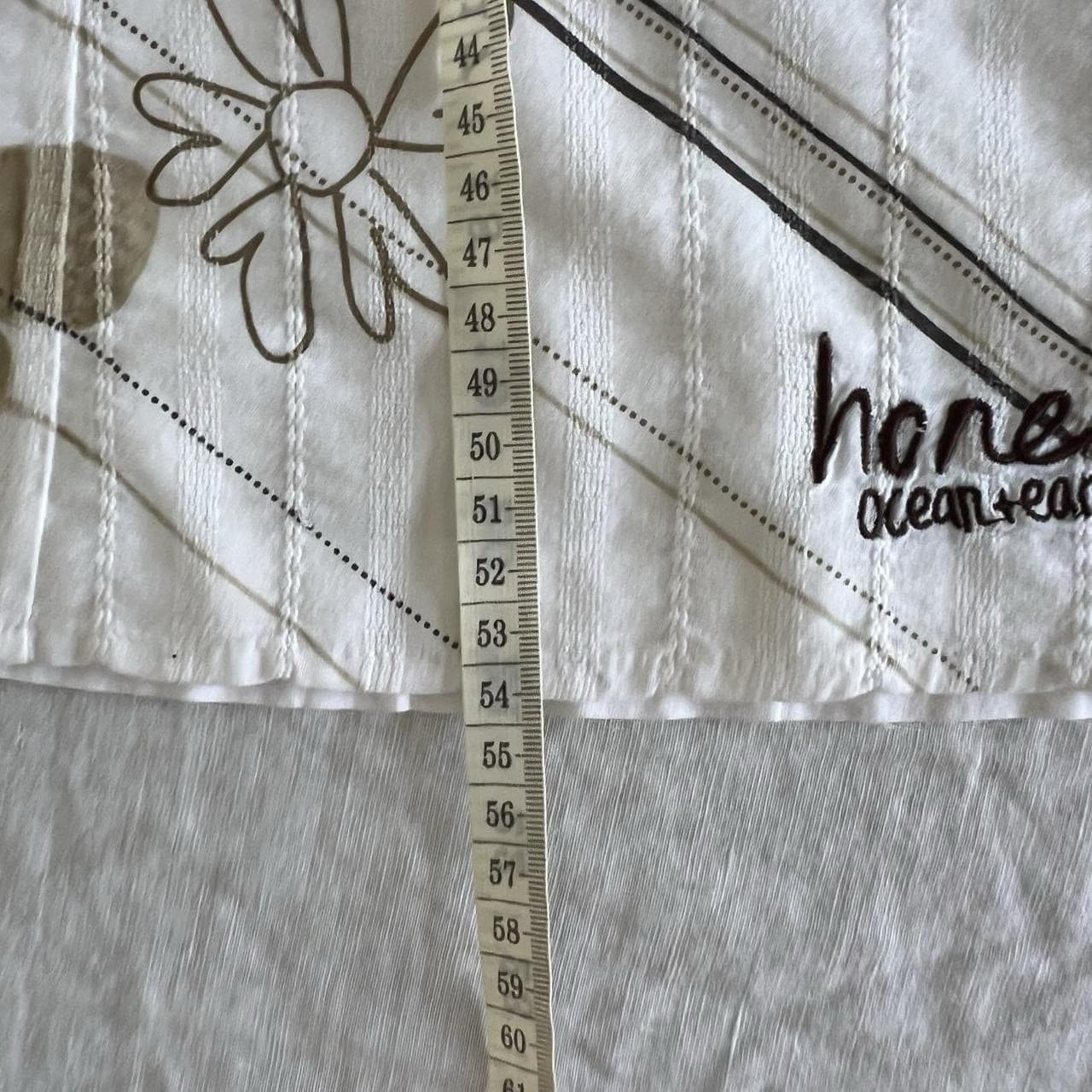 Vintage Y2K Honey Ocean and Earth Skirt 10 White Cotton Low Rise Floral Surf — photo 5 of 9