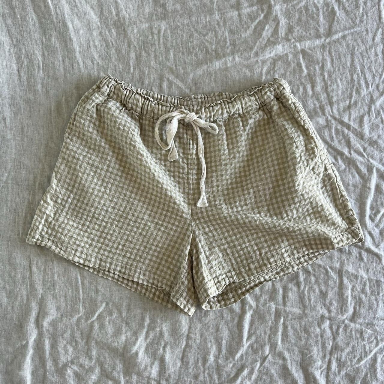 Joop & Gypsy Green Gingham Cotton Picnic Shorts S Small Summer Cottagecore Boho — photo 1 of 8