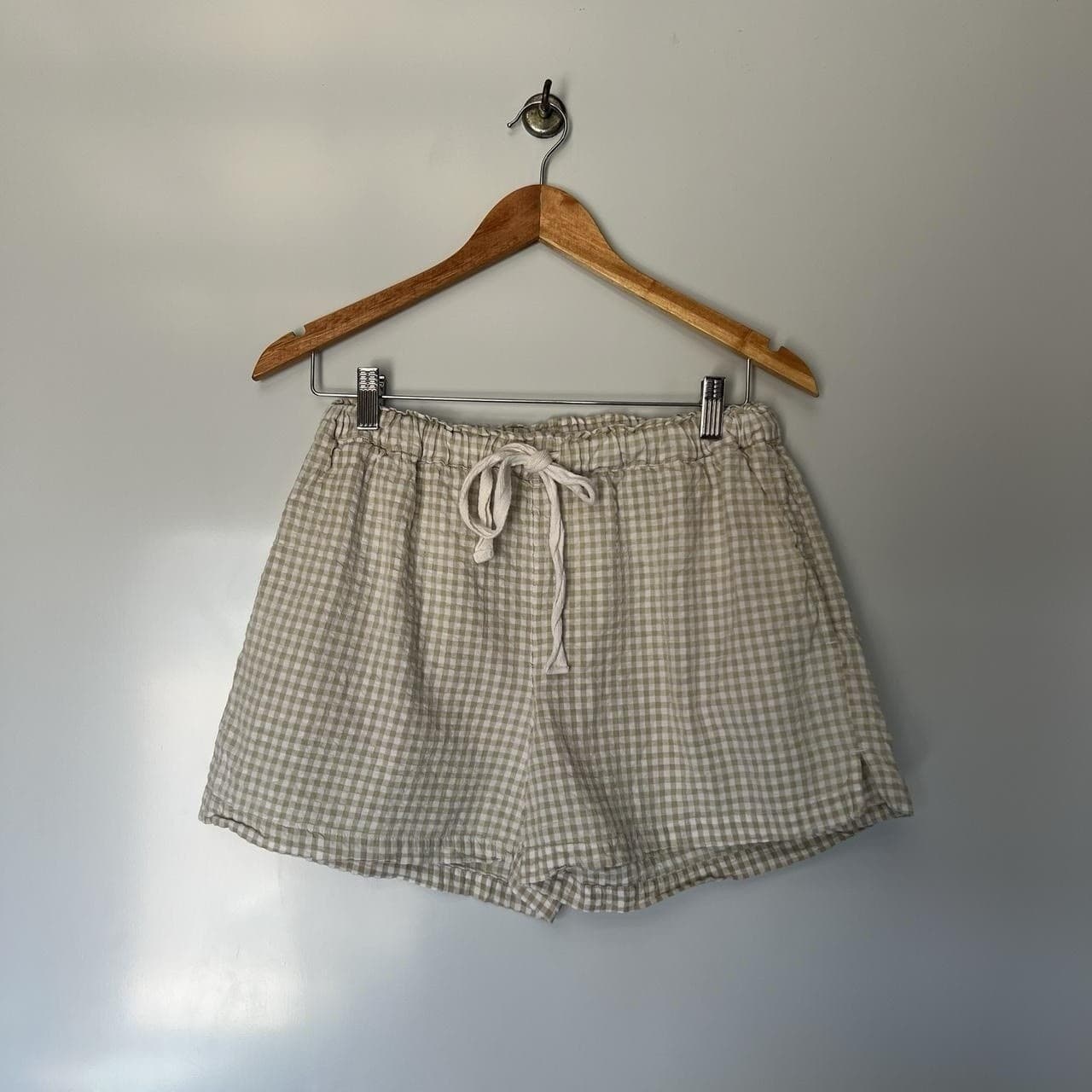 Joop & Gypsy Green Gingham Cotton Picnic Shorts S Small Summer Cottagecore Boho — photo 3 of 8