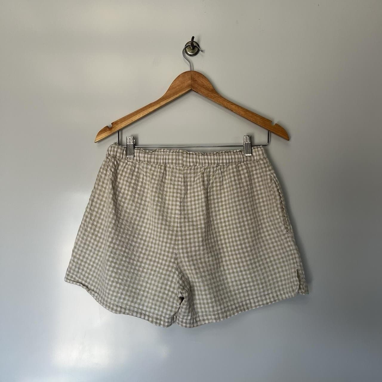 Joop & Gypsy Green Gingham Cotton Picnic Shorts S Small Summer Cottagecore Boho — photo 4 of 8