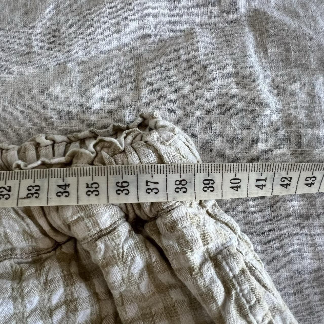Joop & Gypsy Green Gingham Cotton Picnic Shorts S Small Summer Cottagecore Boho — photo 5 of 8