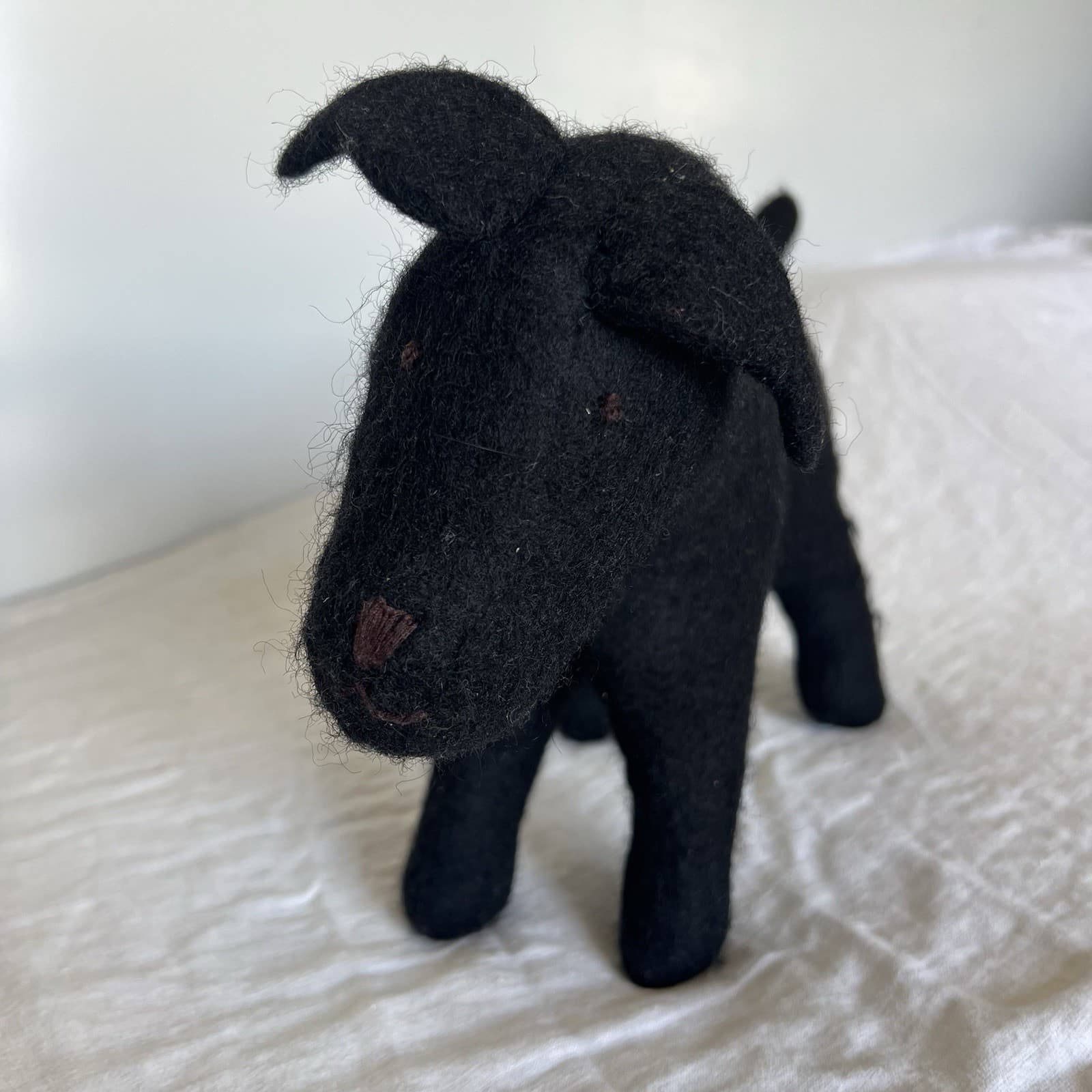 Amica Felted Wool Black Dog Toy Medium UK Handmade Waldorf Montessori Nursery — photo 2 of 7