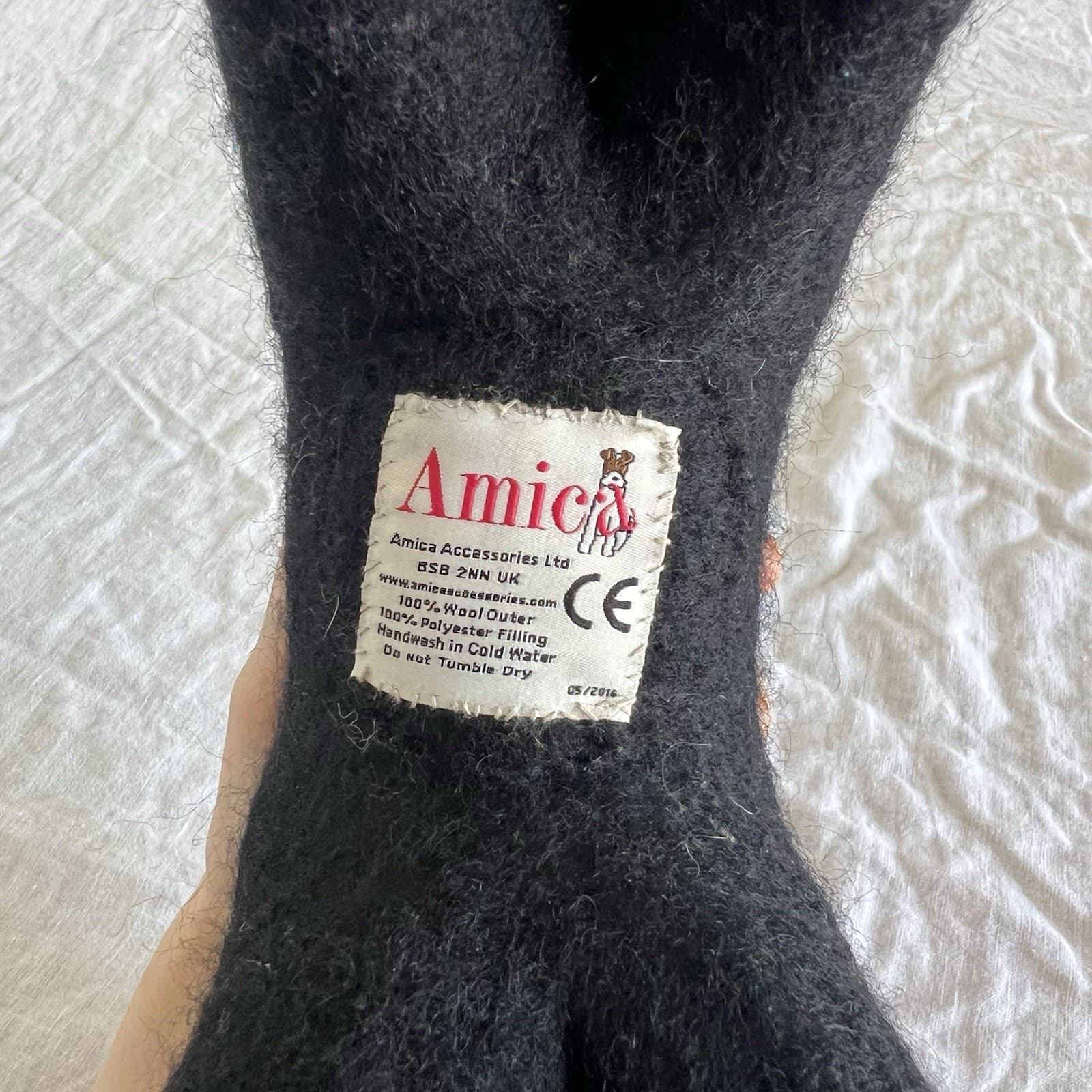 Amica Felted Wool Black Dog Toy Medium UK Handmade Waldorf Montessori Nursery — photo 4 of 7