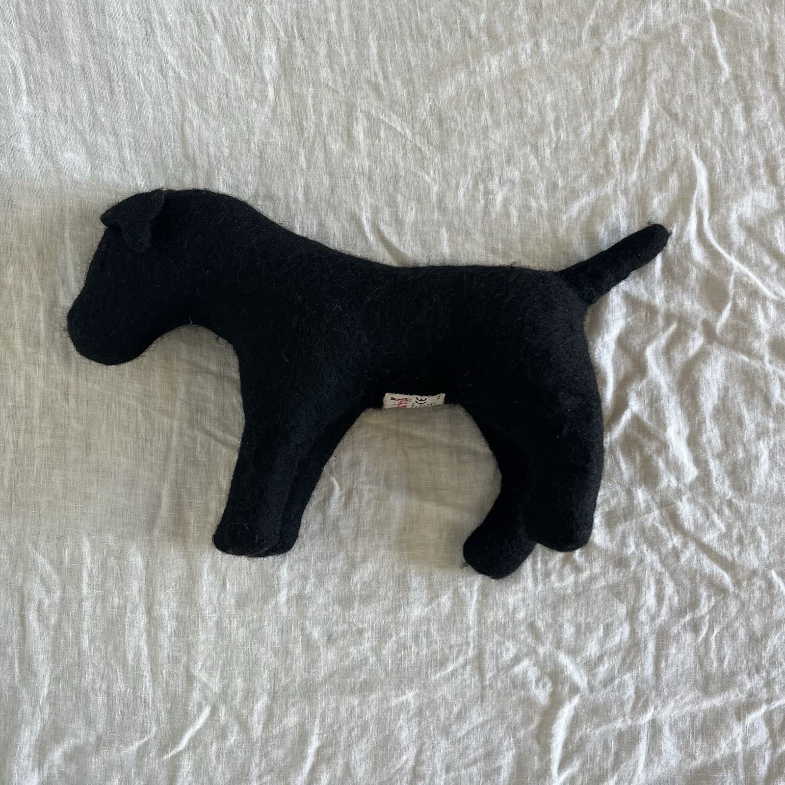 Amica Felted Wool Black Dog Toy Medium UK Handmade Waldorf Montessori Nursery — photo 5 of 7