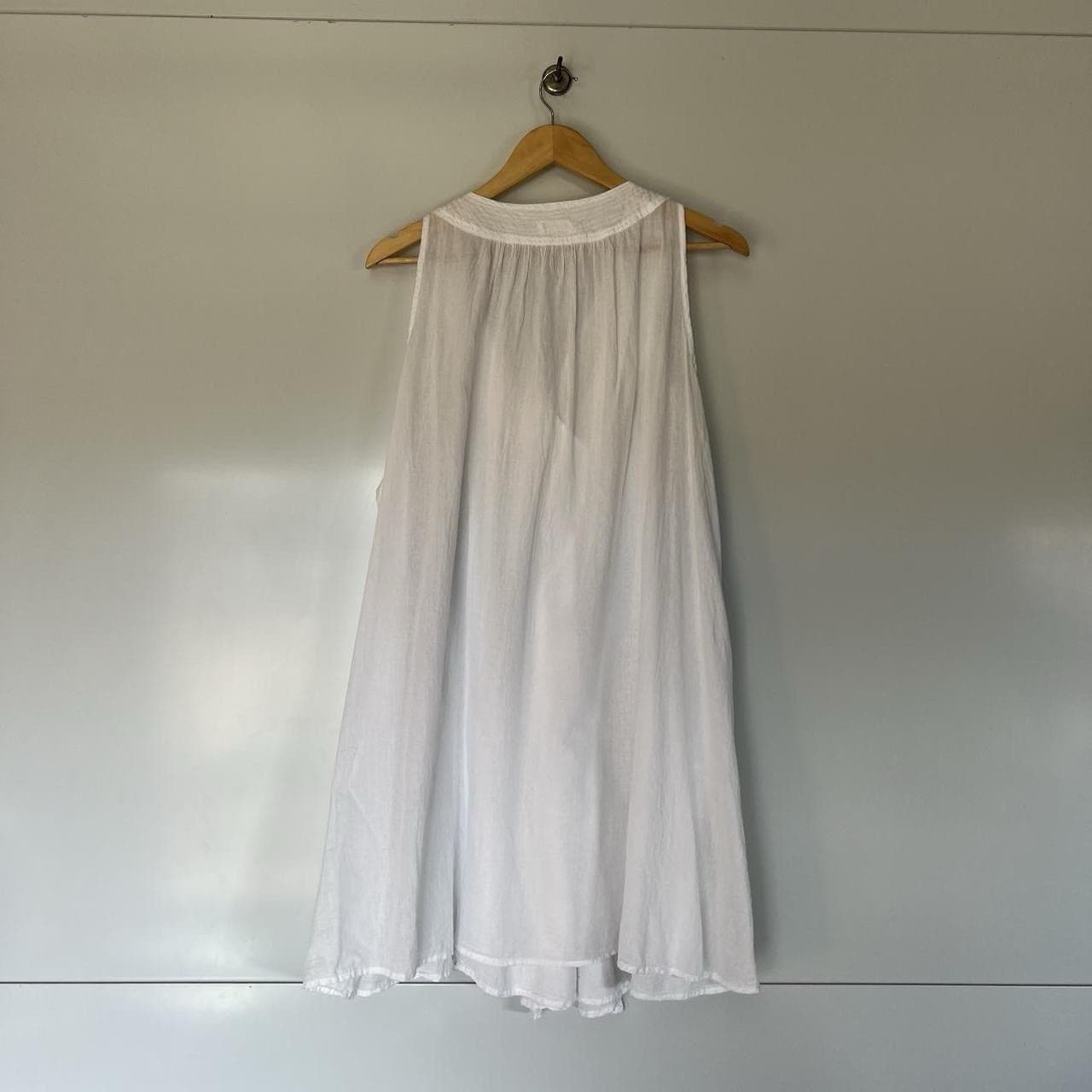 Namastai White Cotton Layer Vest Dress 2 M L Fairy Festival Y2K Sheer Boho — photo 5 of 8