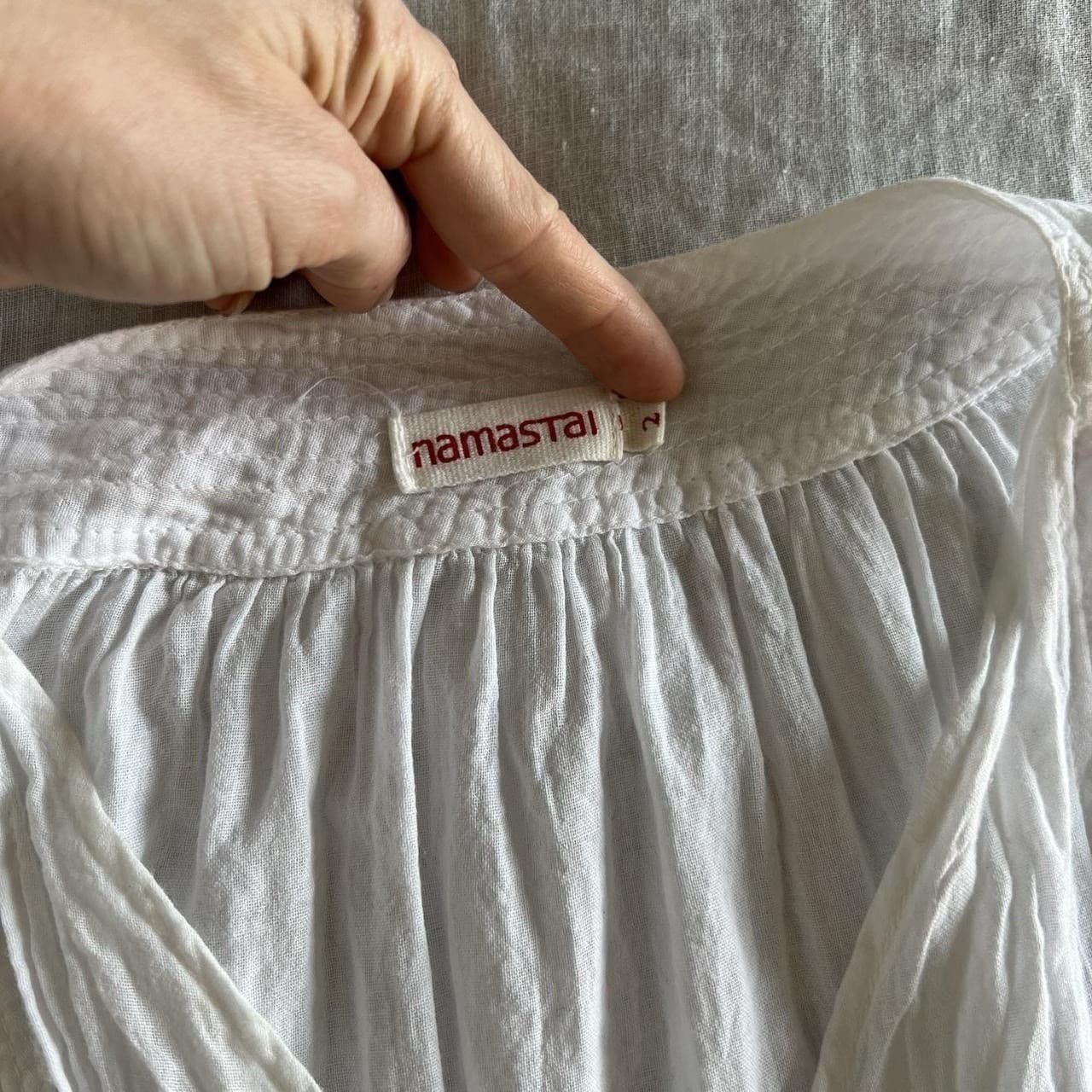 Namastai White Cotton Layer Vest Dress 2 M L Fairy Festival Y2K Sheer Boho — photo 8 of 8