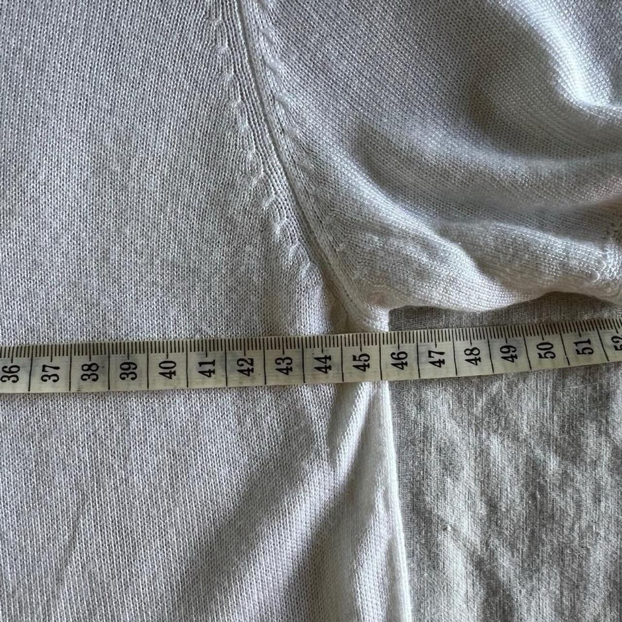 Just Jeans White Lace Blouse 10 Pointelle Knit Soft Viscose Prairie Cottagecore — photo 6 of 8