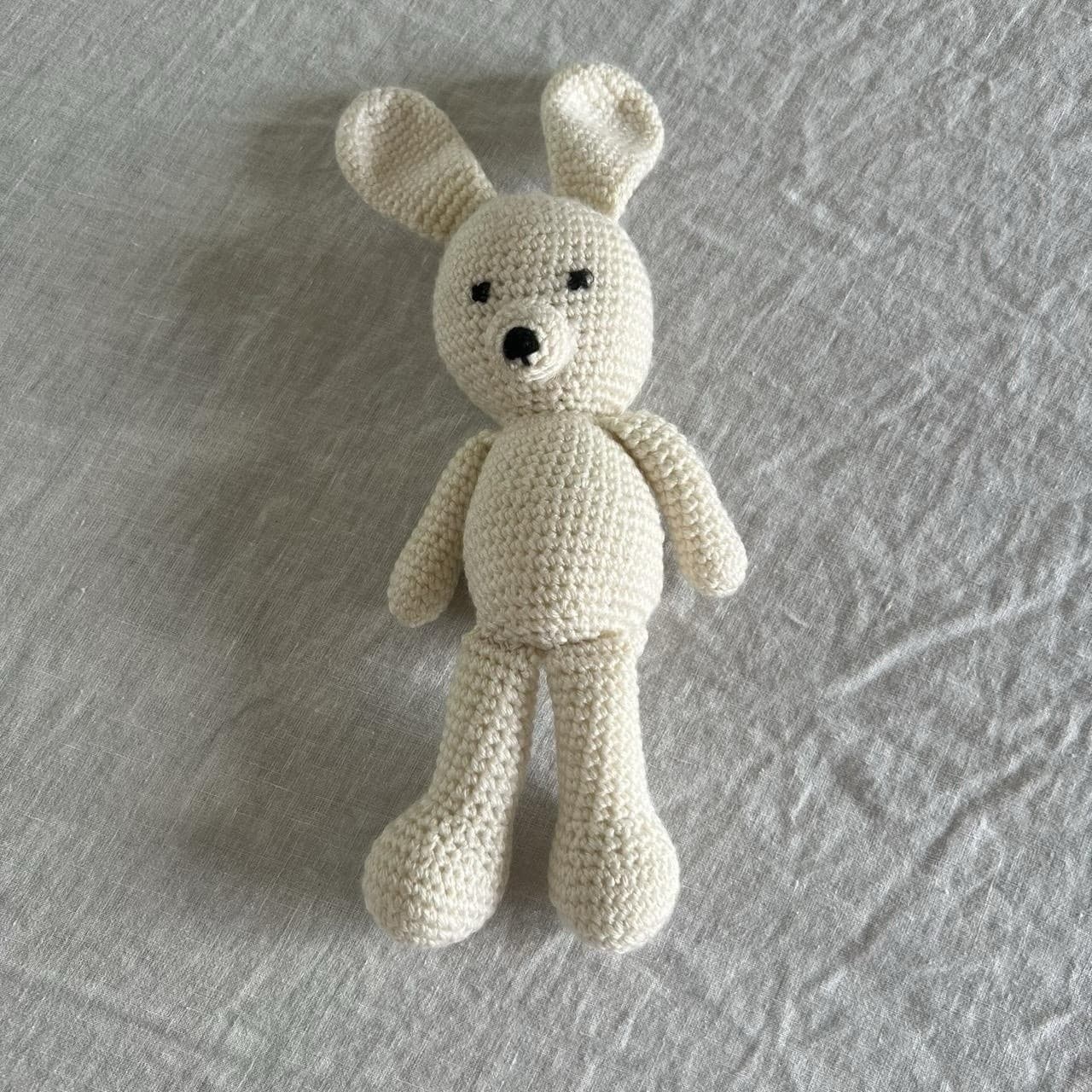Handmade Crochet Bunny Rabbit Plush Amigurumi Heirloom Toy Prairie Nursery Decor — photo 1 of 5