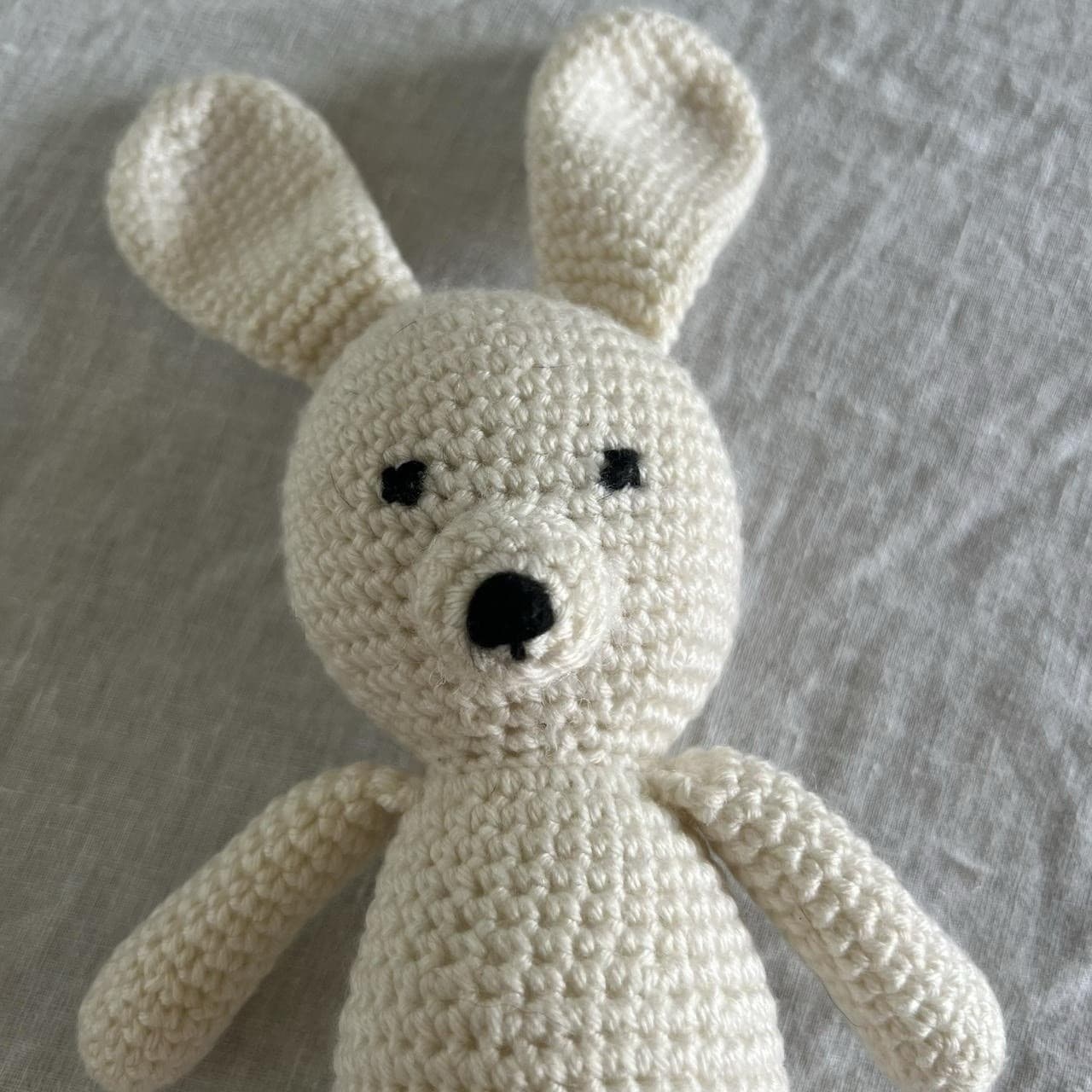 Handmade Crochet Bunny Rabbit Plush Amigurumi Heirloom Toy Prairie Nursery Decor — photo 4 of 5