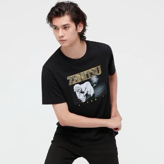 Uniqlo UT Demon Slayer Zenitsu T-Shirt Black Anime Graphic Tee Streetwear S — photo 2 of 6