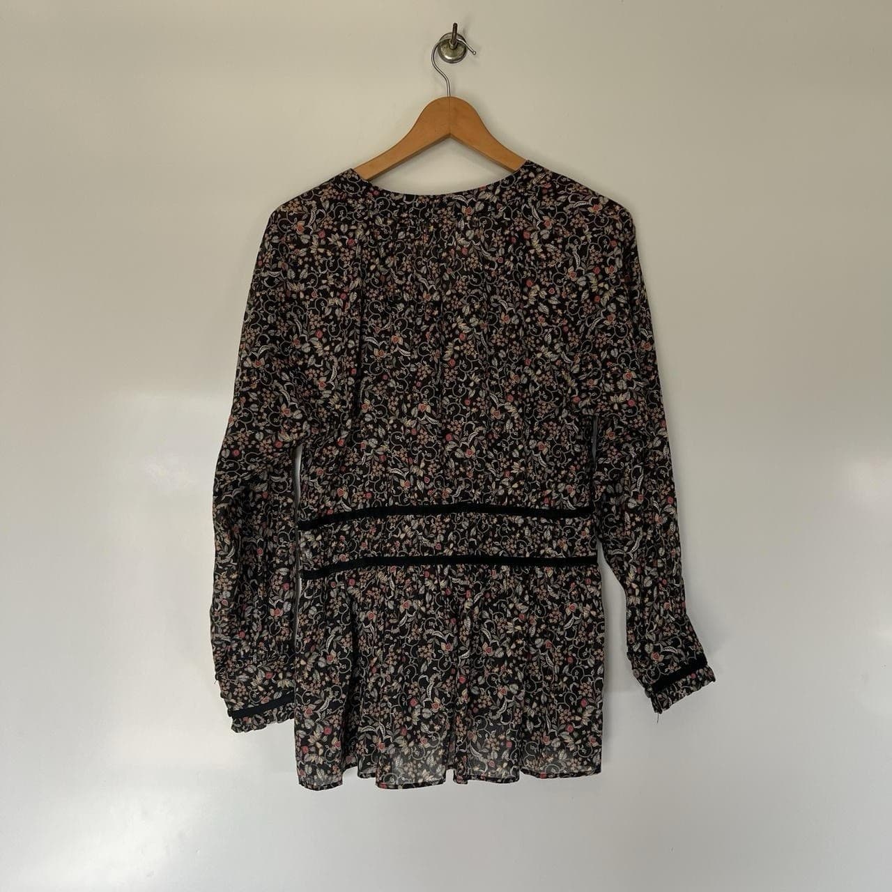 Catherine Murphy Floral Smocked Blouse Prairie Cottagecore Boho Puff Sleeve 10 — photo 5 of 8