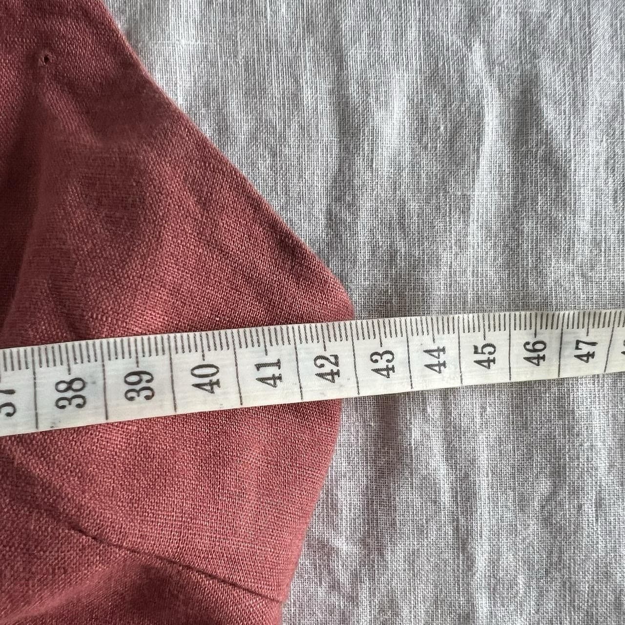 Nude Lucy Red Linen Blend Midi Dress Wrap Waist French Chic Size S Romantic — photo 5 of 8