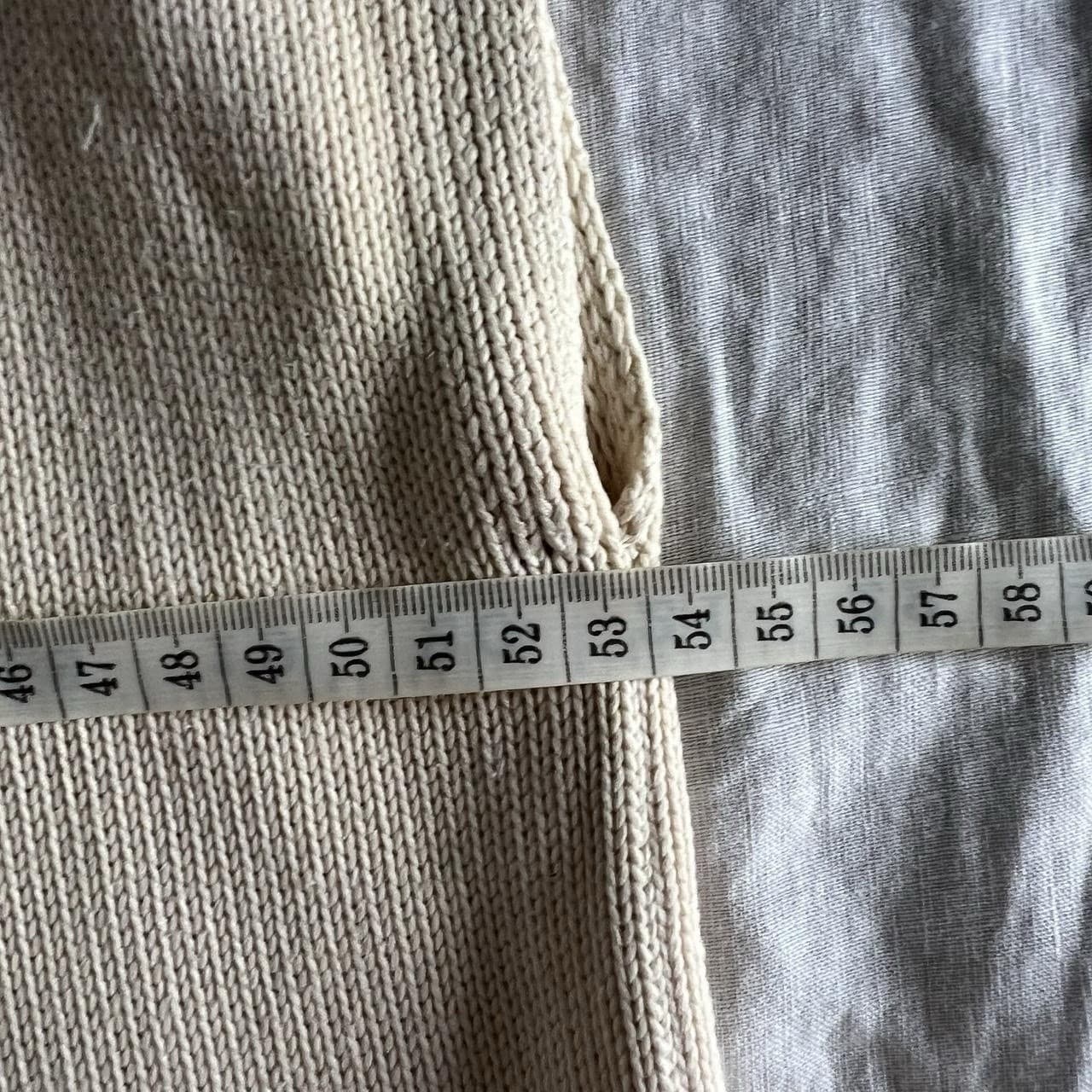 Nude Lucy Cream Knit Vest Oversized Cotton Prairie Layering Size M Preppy French — photo 6 of 8
