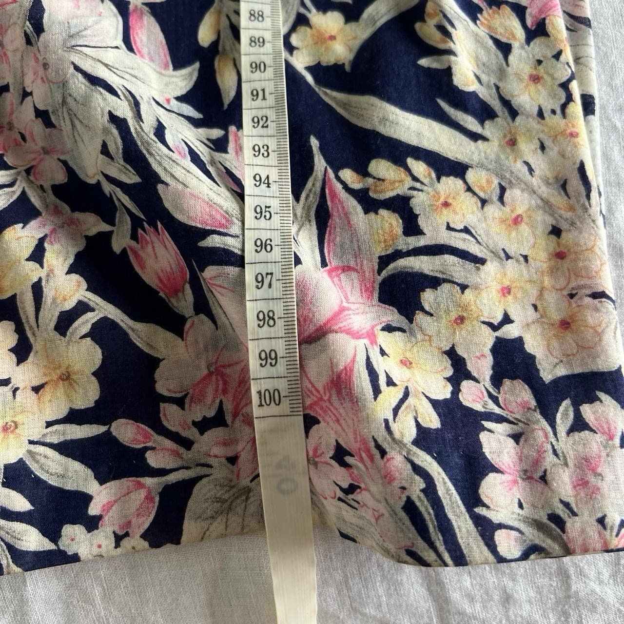 Vintage Ralstan Navy Pink Floral Maxi Dress Gown Prairie Romantic Size M 70s — photo 6 of 8