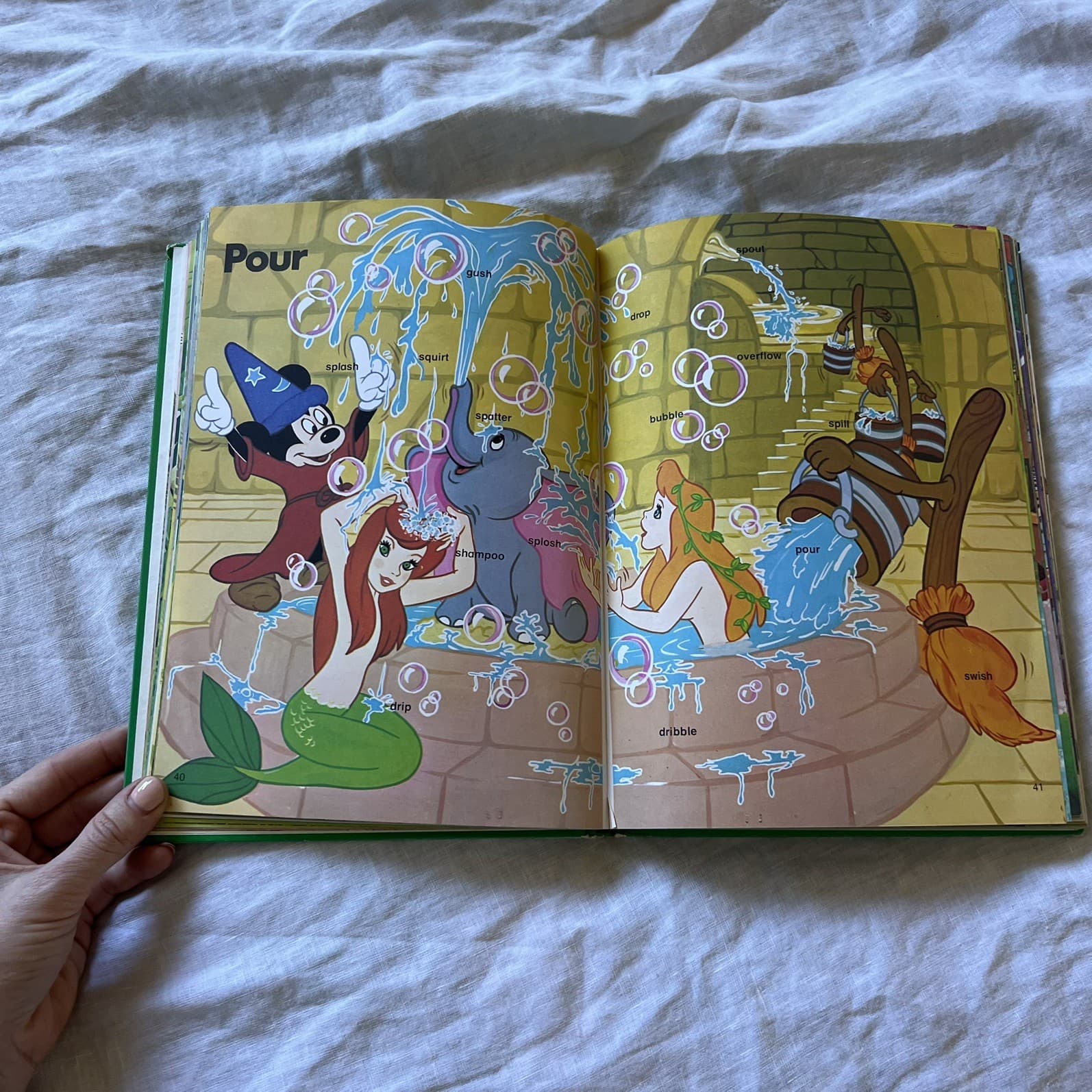 Vintage Walt Disney Words That Do Things Mickey Mouse Hardcover Action Verbs — photo 7 of 8