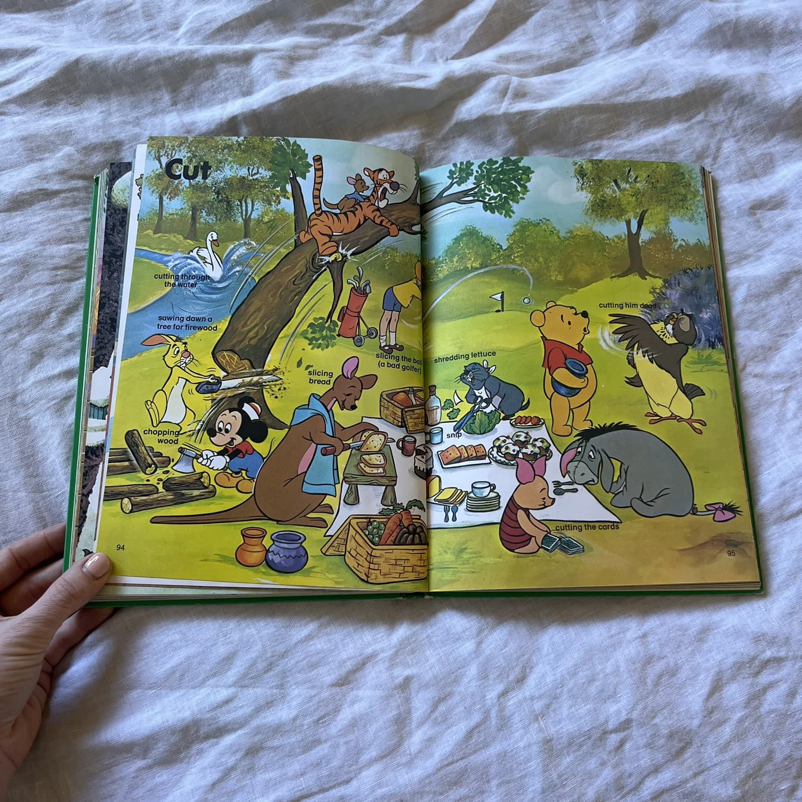 Vintage Walt Disney Words That Do Things Mickey Mouse Hardcover Action Verbs — photo 8 of 8