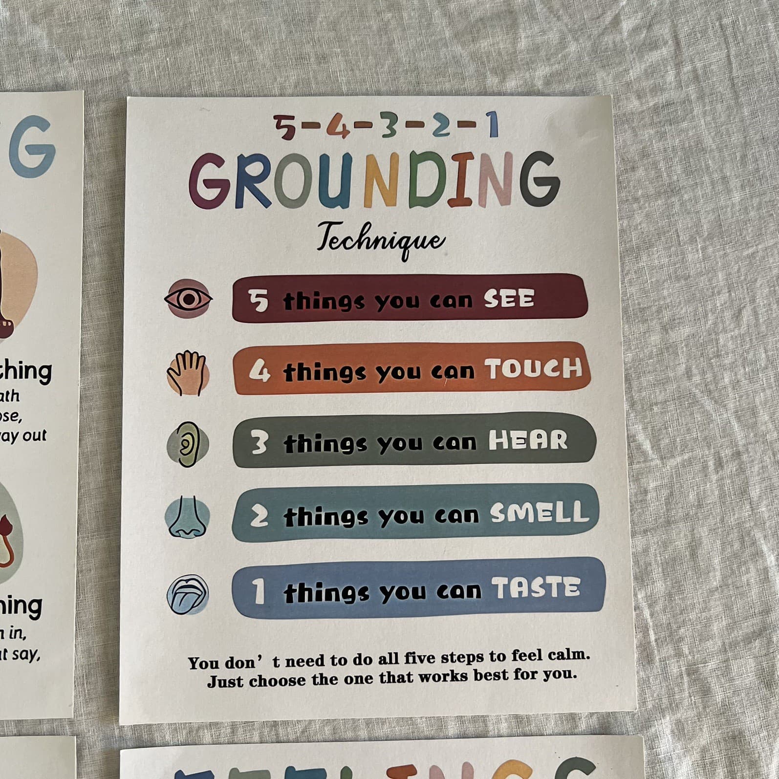 Kids Calm Down Corner Posters Set 4 A4 Montessori Mindfulness Feelings Chart — photo 5 of 6