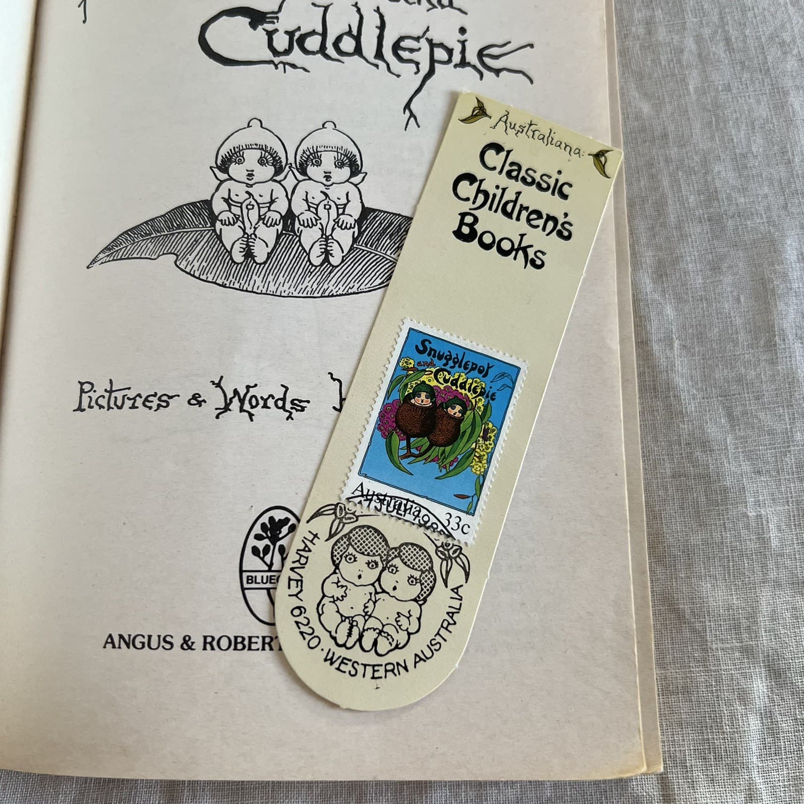 Snugglepot And Cuddlepie May Gibbs 1985 Vintage Book Rare Collector Stamp Set — photo 2 of 6
